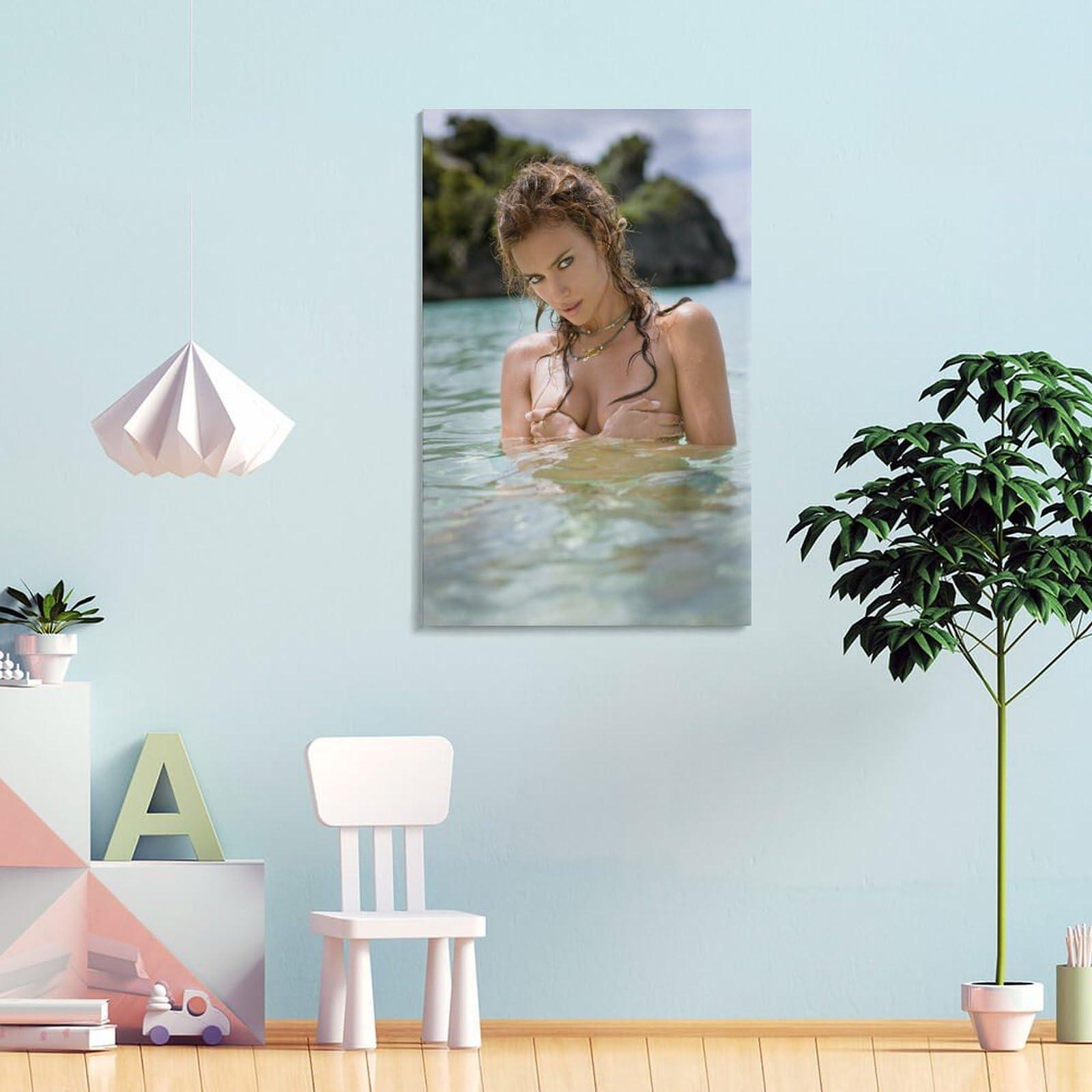 HOTOS HOTOS Irina Shayk Sexy Beauty Poster Swimsuit (23) Canvas Wall Art Poster Decorative Bedroom Modern Home Print Picture Artworks Posters 20x30inch(50x75cm)