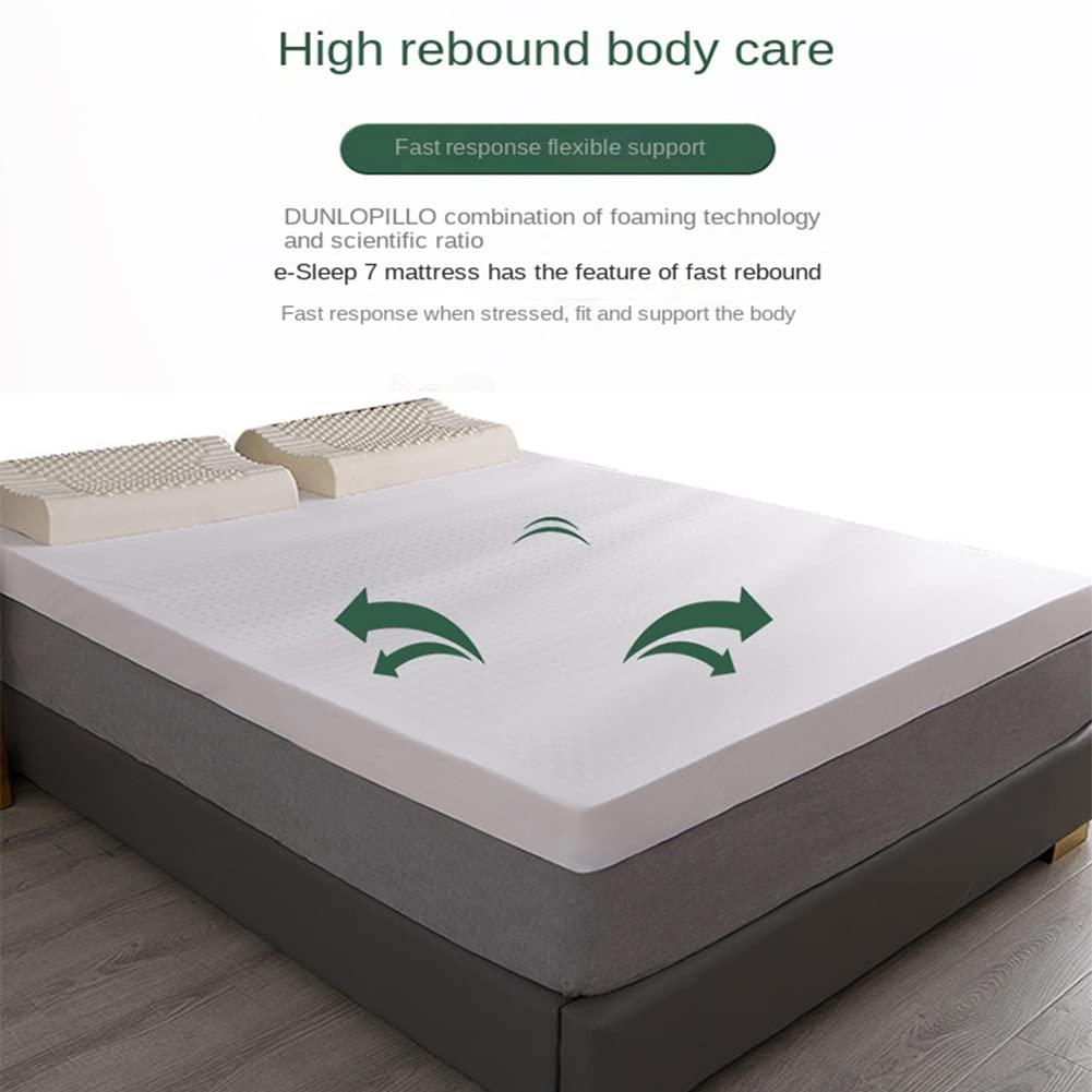 WKXTECZT WKXTECZT 100% Natural Latex Mattress,Washable Natural Latex Mattress Imported Natural Rubber Pure Mattress,Honeycomb Pore Ventilation,Latex Mattress,2in,180x220cm(71x86in)
