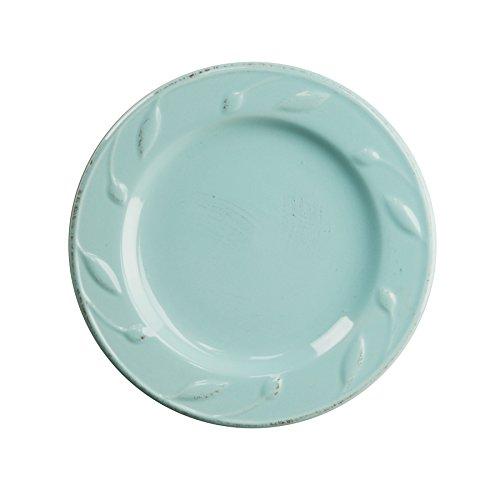 Signature Housewares Signature Housewares 4 Piece Sorrento Collection Stoneware Dinnerware Set, Aqua Blue