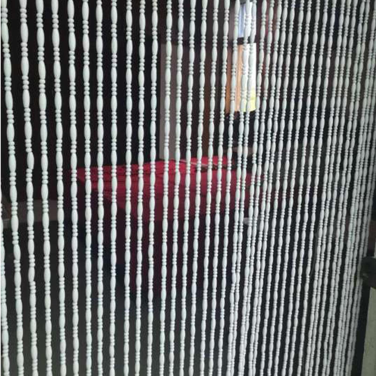 LEOSXA LEOSXA Wood Beaded Curtains Wooden Door Room Divider,Hanging Wooden Beaded Door Curtains,Partition Beads Curtain,Hanging Entrance Partition Curtain,for Room Bedroom,Customizable (30 stran