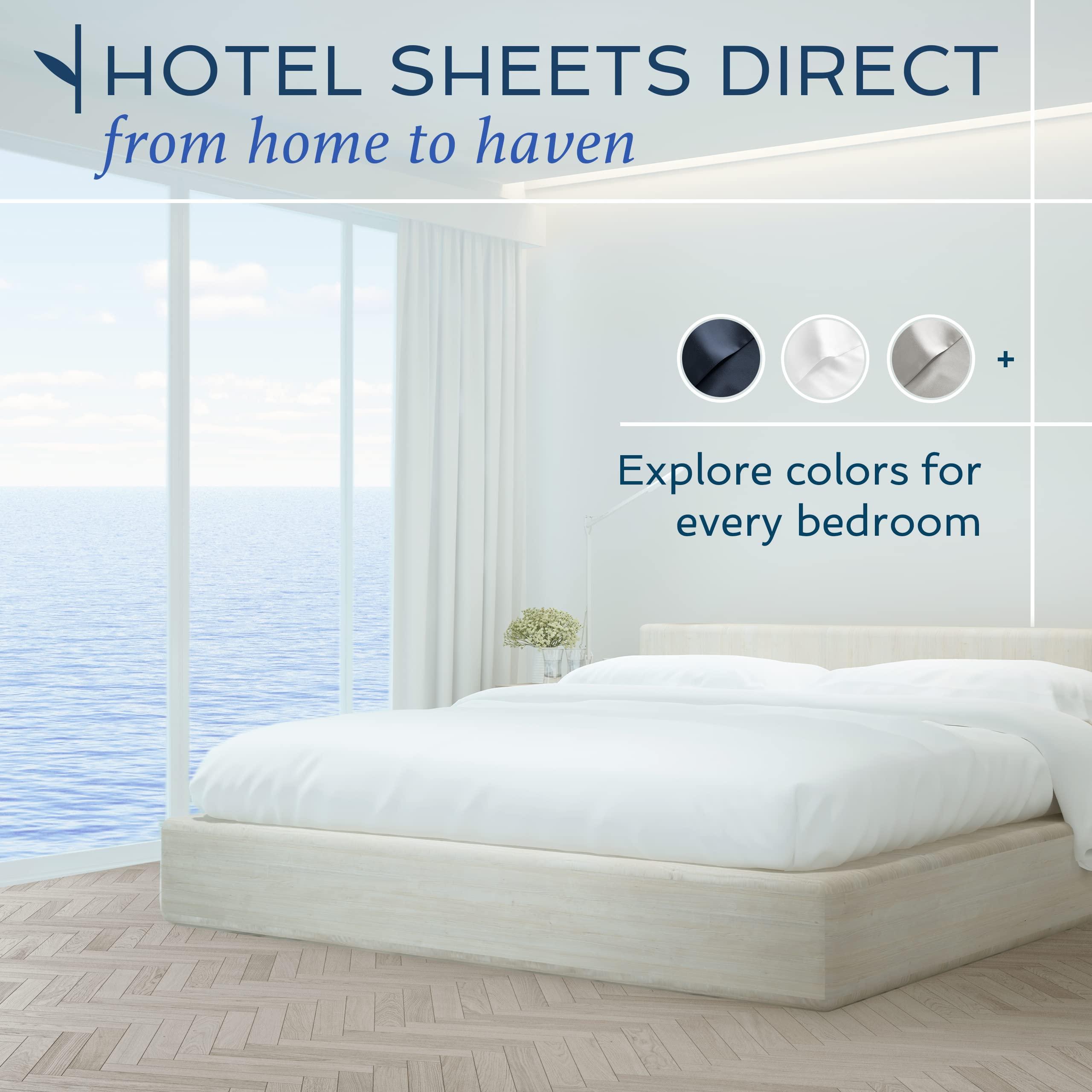 Hotel Sheets Direct Hotel Sheets Direct 4 Piece Bed Sheet Set Full Size, 100% Viscose Derived from Bamboo Sheets Set with 2 Pillowcases, Cooling & Breathable Luxury Bedding, Moisture-Wicking & Silky Soft Texture, White