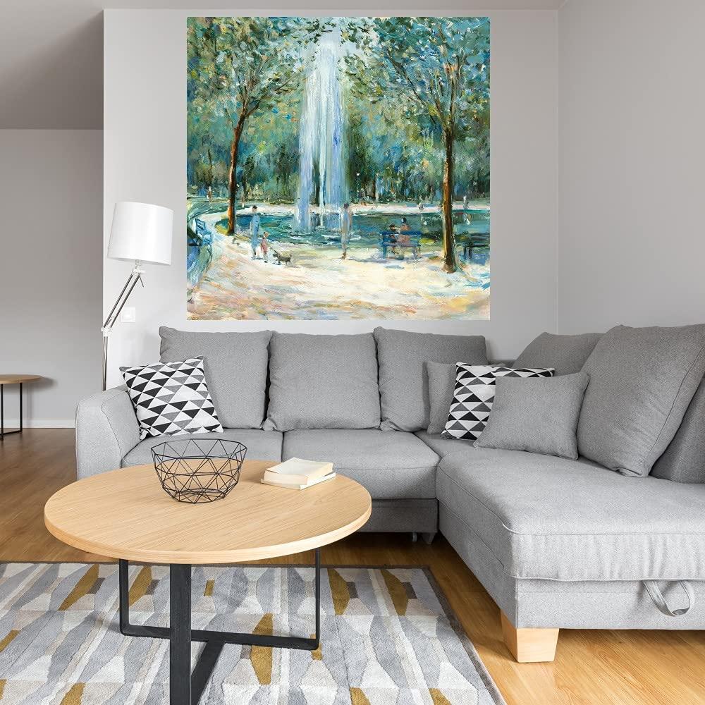 Fine Art Canvas Fine Art Canvas Parisian Afternoon III Canvas Wall Decor by Artist Marysia Burr for Living Room, Bedroom, Bathroom, Kitchen, Office, Bar, Dining & Guest Room - Ready to Hang - 37 in x 37 in