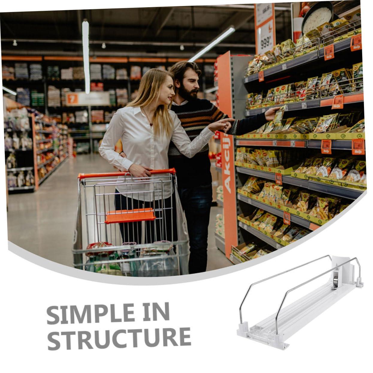 Hemoton Hemoton Supermarket Shelf Pusher Beverage Dispenser Drink Automatic Replenishment Organizer 300 Bottle Sliding Organizer for Efficient Drink Display