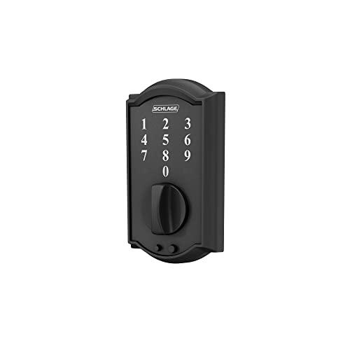 SCHLAGE Schlage BE375 CAM 622 Touch Camelot Deadbolt, Electronic Keyless Entry Lock, Matte Black
