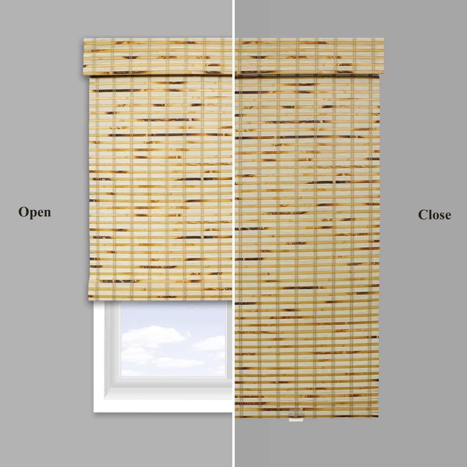 CHICOLOGY CHICOLOGY Handcrafted Custom Bamboo Blinds, Bamboo Shades, Roman Shades for Windows, Roman Window Shades for Home, Bamboo Shades for Patio, Custom Blinds & Shades, Squirrel (Bamboo), 69.125"W X 64"H