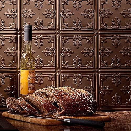 FASDE FASDE Traditional Style/Pattern 10 Decorative Vinyl Backsplash 15 sq ft Kit in Argent Bronze