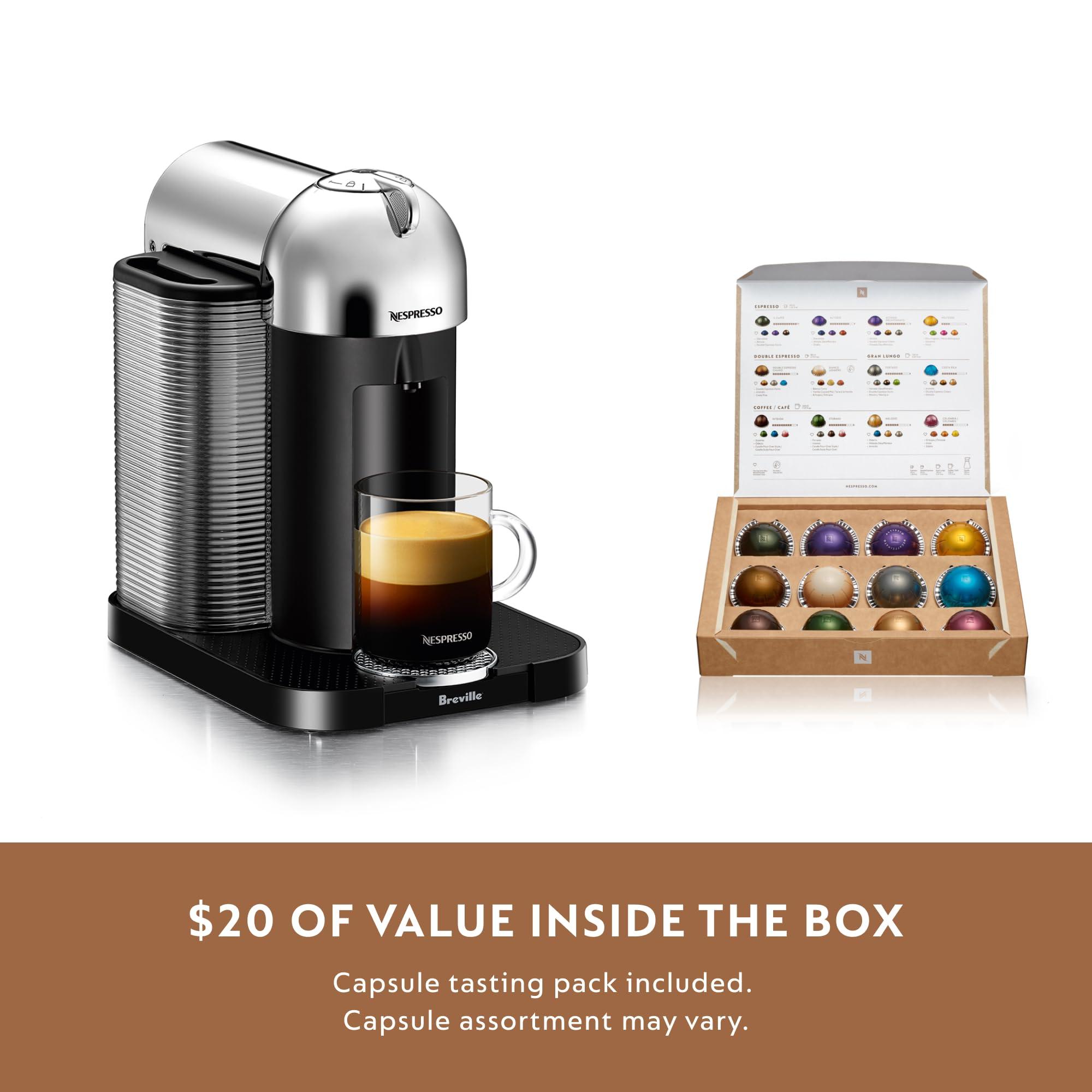 Nespresso Nespresso Vertuo Coffee and Espresso Maker by Breville, Chrome