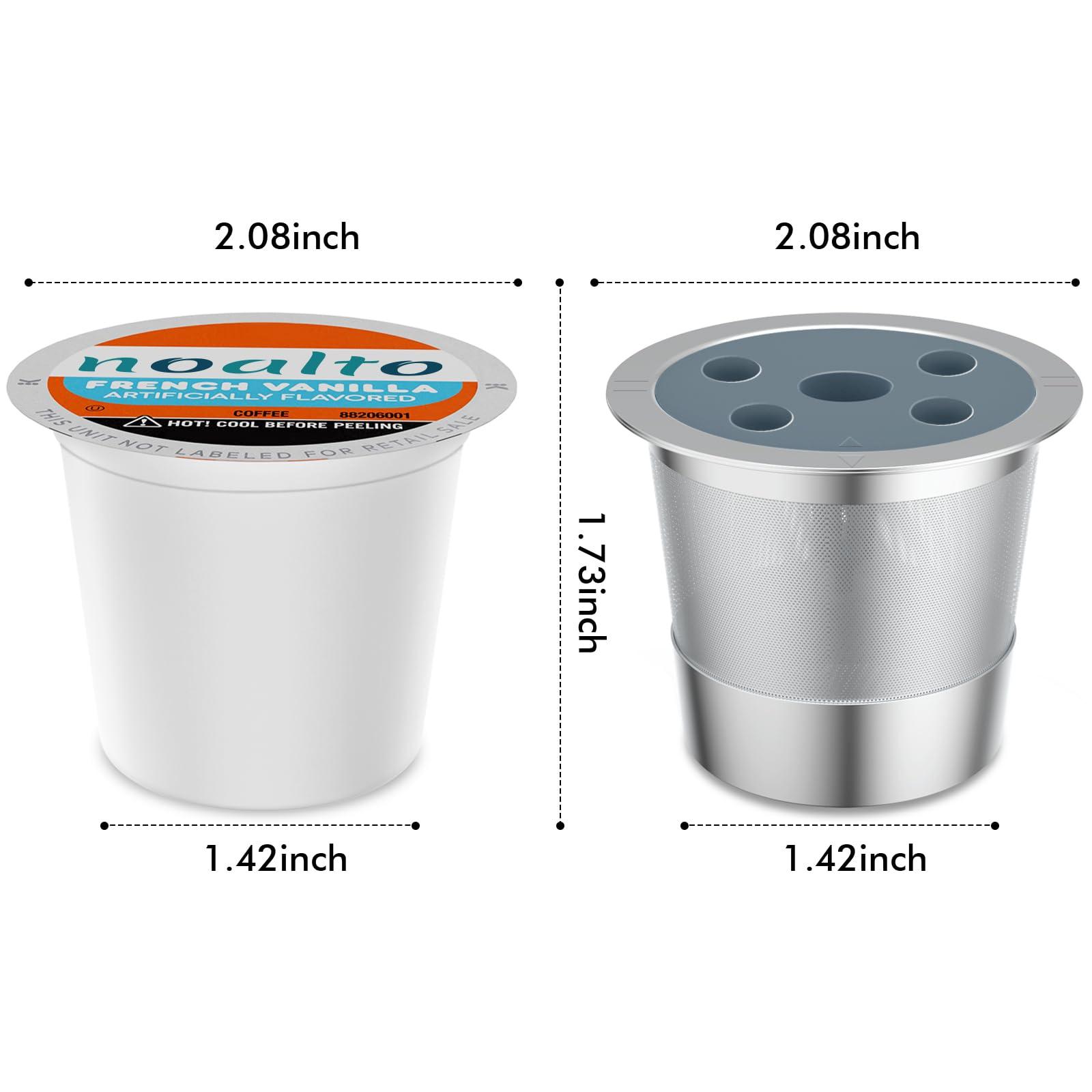 NOALTO Reusable K Cups for ke K Supreme | Refillable K cups with Adapter for ke K Supreme (Plus) Coffee Maker (4 pack)