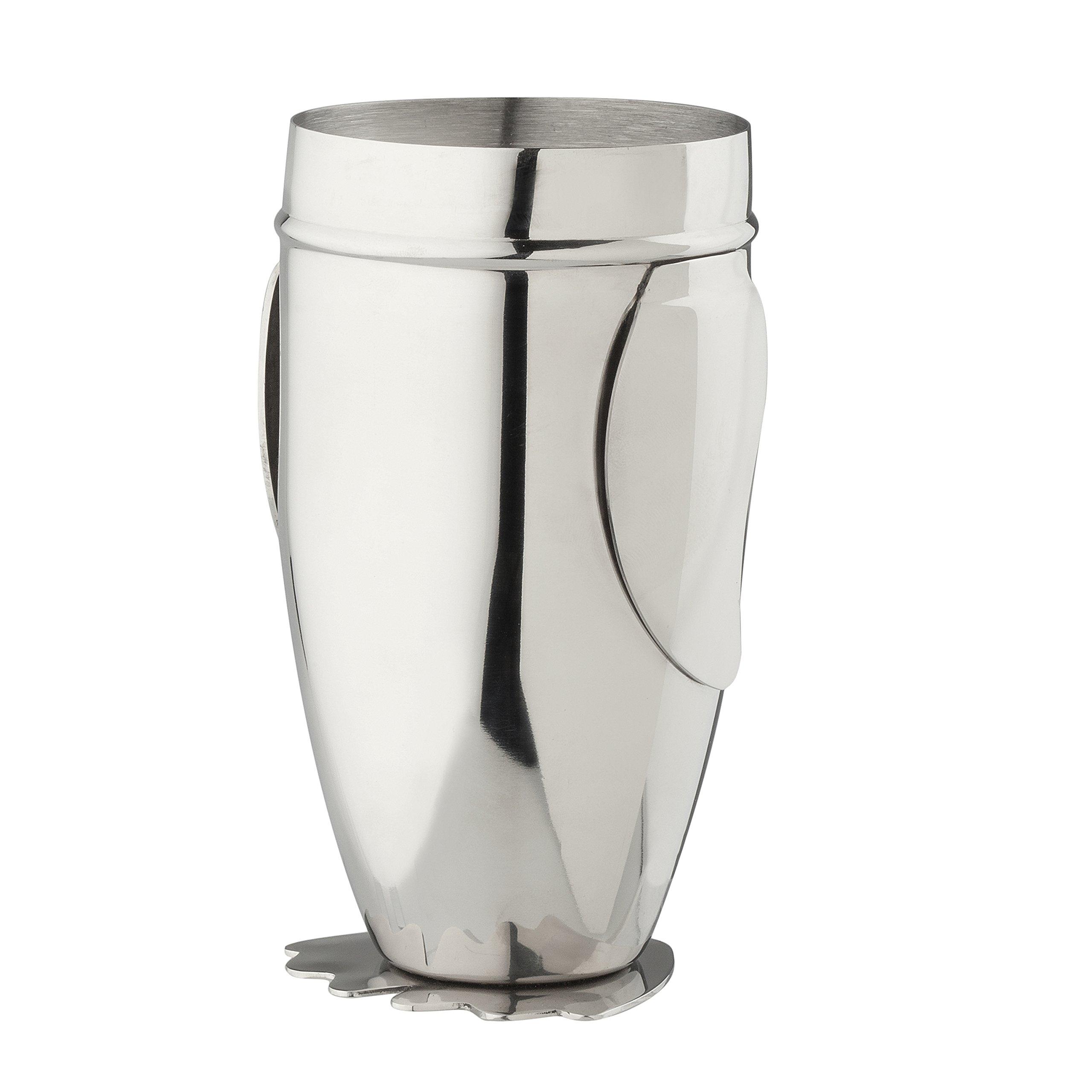 HIC Kitchen HIC Bar Penguin Cocktail Shaker, 18/8 Stainless Steel, Mirror Finish, 3-Piece Set, Holds 18-Ounces