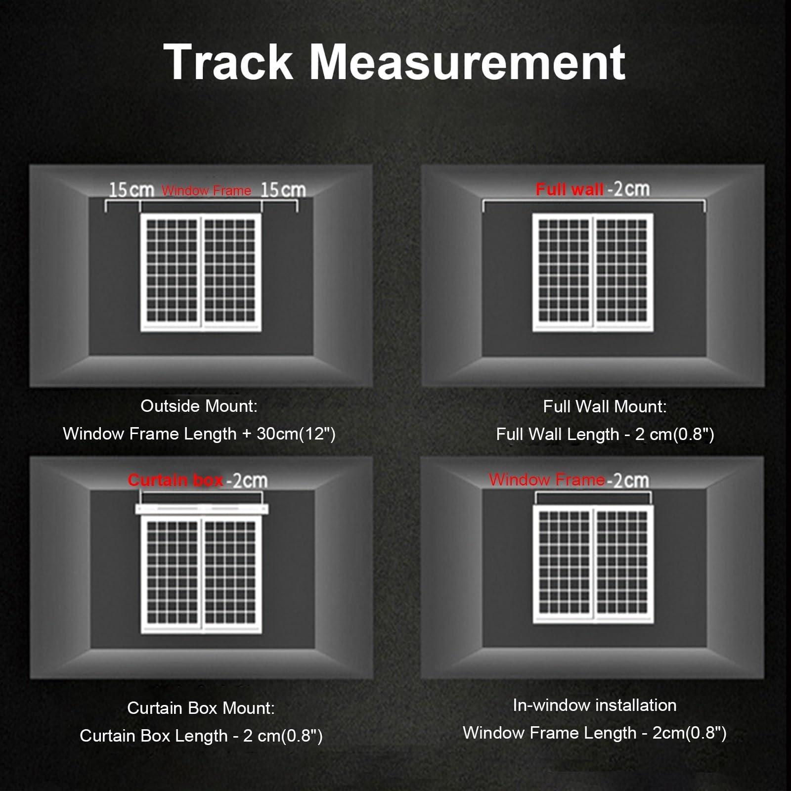 WDJBPSH 5ft 6ft 7ft 8ft 9ft 10ft 11ft 12ft Long Straight Rail Curtain Rod for Room Divider, White Champagne Grey Sliding Curtain Track for Patio/Bay Window/Camper/Bedroom/Gazebo/Office, Wall Mount (Color