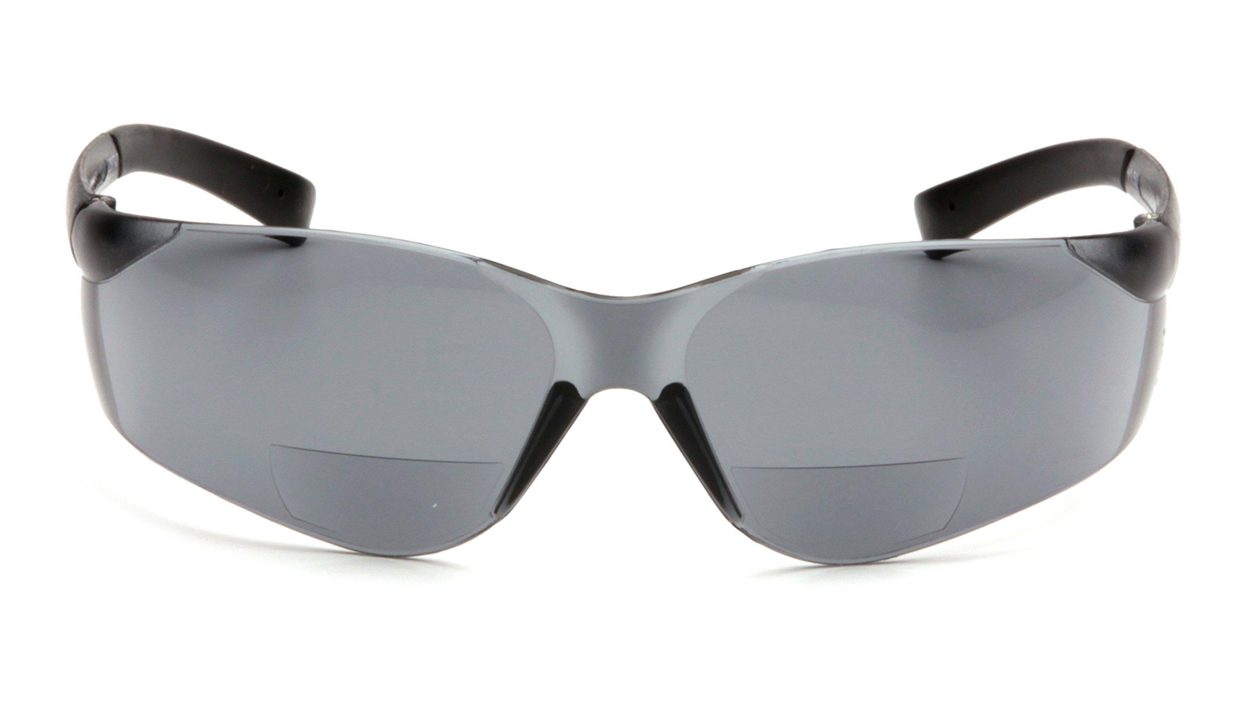 Pyramex Safety Pyramex S2520R15 Ztek Safety Glasses 1.5 Bifocal Reader Gray Lens Gray Frame ANSI Z87+