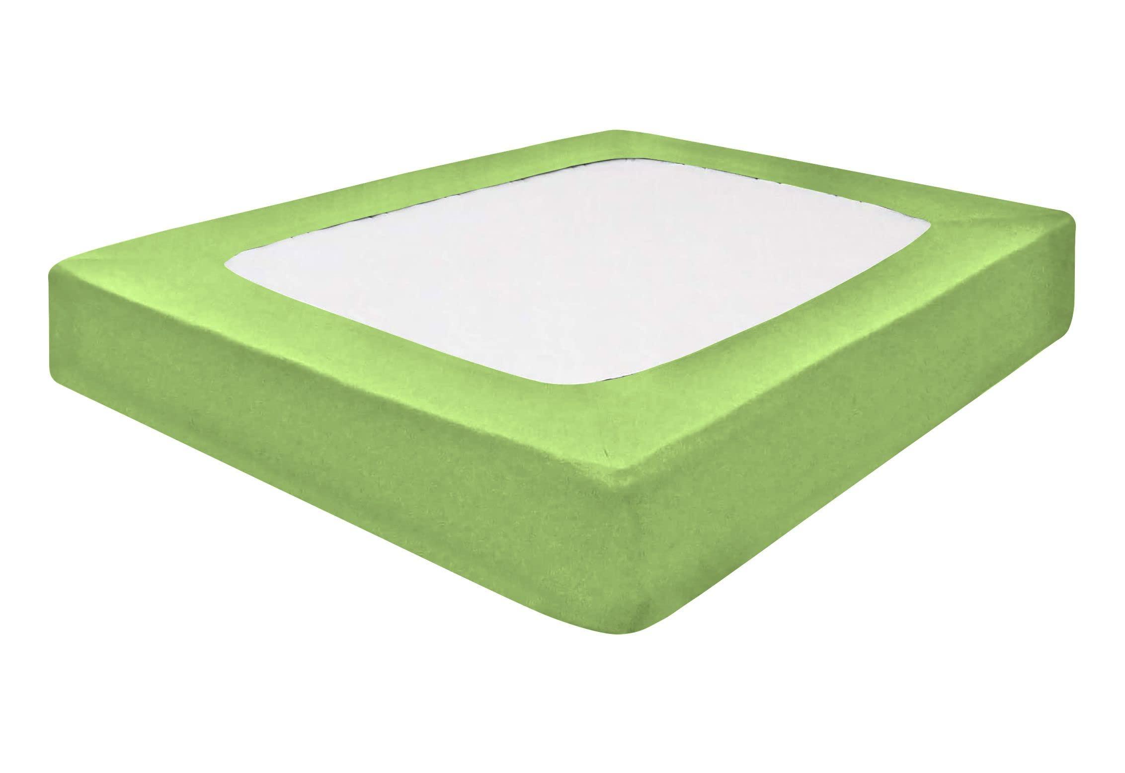 Yarns of Cotton Box Spring Cover King XL Size, Elastic Fabric Wrap Around 4 Sides Bed Skirt, Ultra Soft & Wrinkle Free, Sleek Alternative Replacing Bedskirts for Hotel/Home, Fits Box Springs up to 16\", Sage