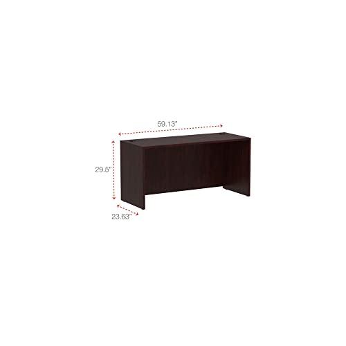 Alera Alera Valencia Series 60 by 24 by 29-12-Inch Credenza Shell, Mahogany Frame/Top