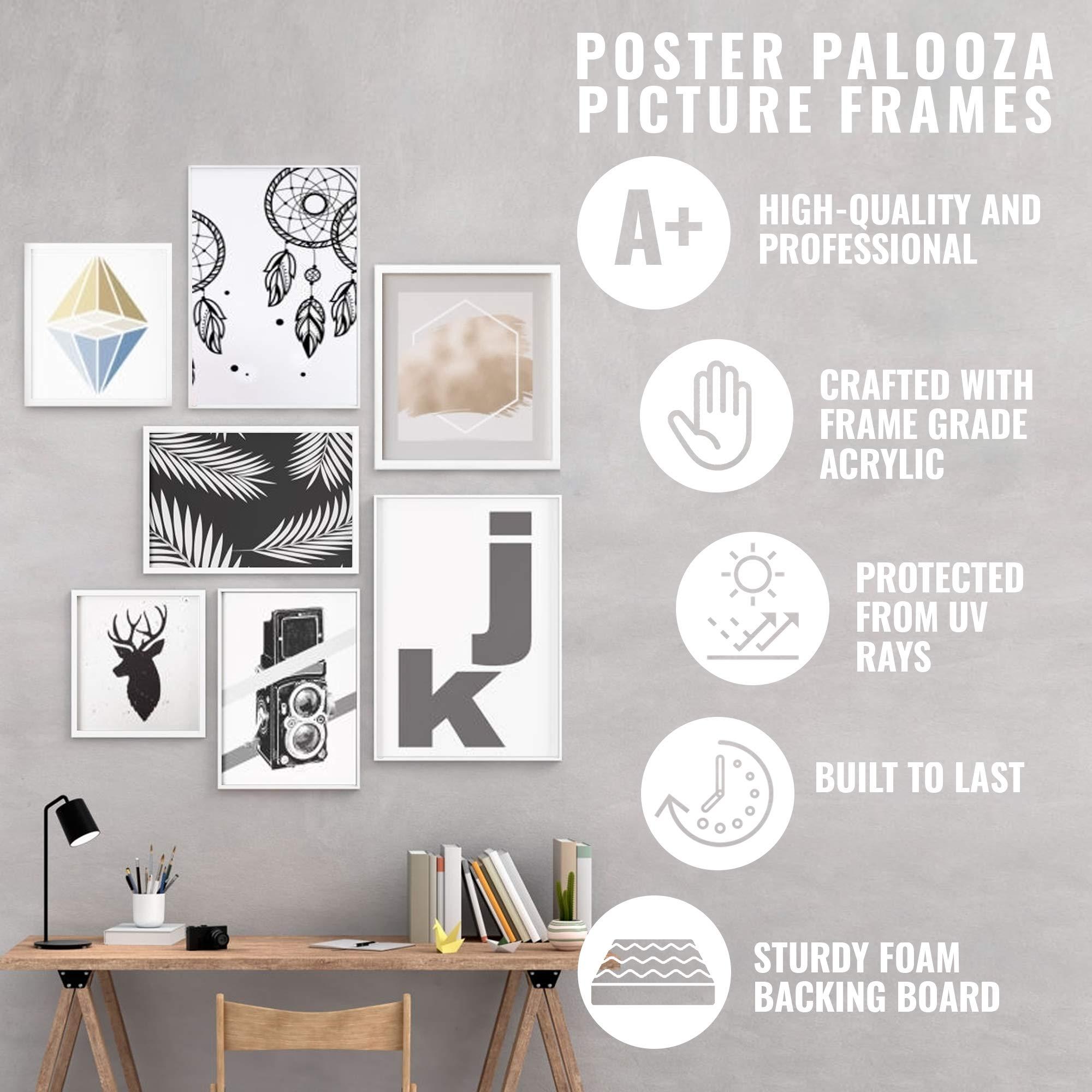 Poster Palooza Poster Palooza 11x18 Traditional Mahogany Complete Wood Picture Frame with UV Acrylic Plexiglass, Foam Board Backing & Hardware Included