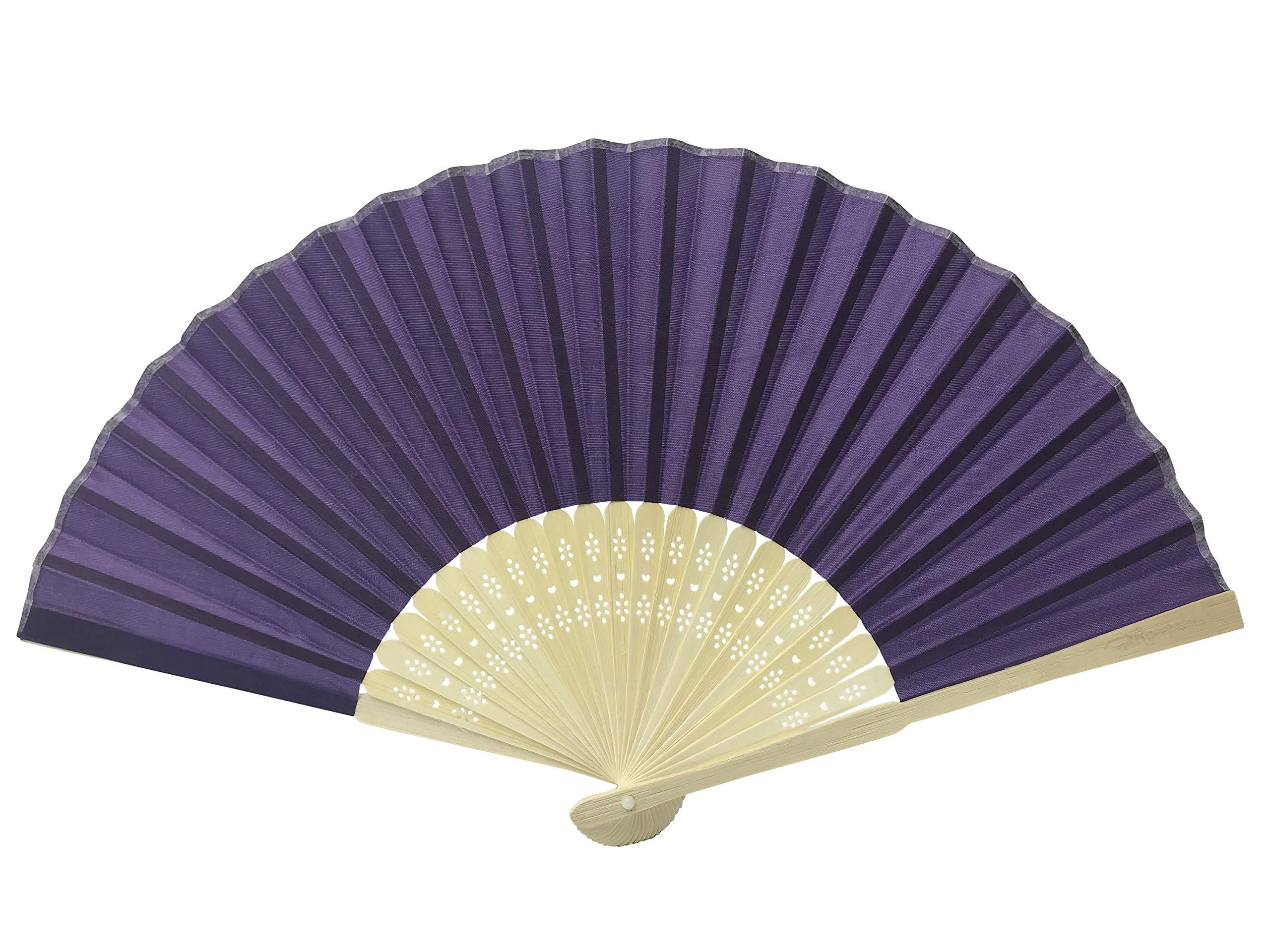 FANSOF.FANS Pack of 10 Wholesale Silk Fabric Hand Fan Bamboo Ribs Wedding Party Favour