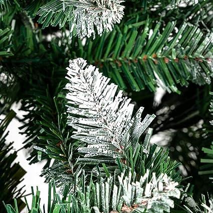 HomeLoft Basics Christmas Tree, 6ft Artificial Christmas Tree Xmas Pine Tree with Legs Flocked Snow Trees with Decoration Perfect for Indoor and Outdoor Holiday Decoration
