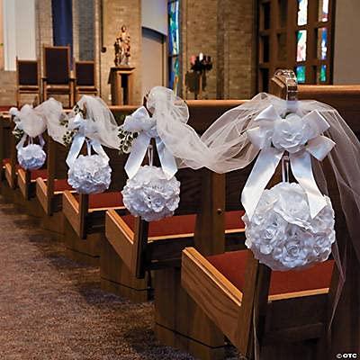 Fun Express Pew Clips for Wedding Bows - Bulk Set of 12 Clips and Bow Holders - Wedding Ceremony and Church Decor