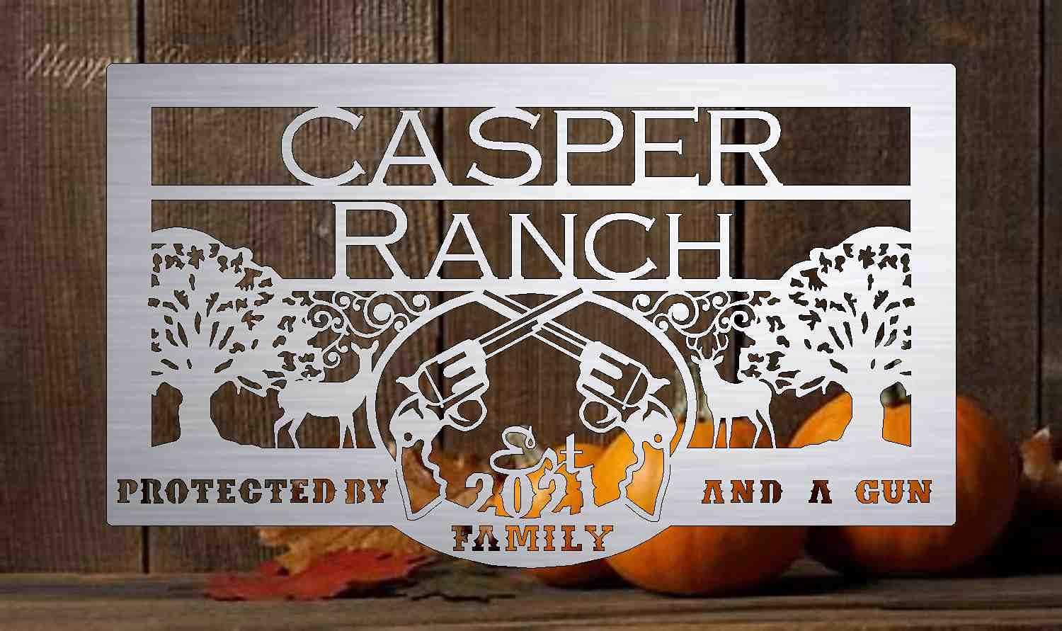 SUTTON\'S CUSTOM METAL ART Personalized Family Name Sign Custom Last Name Sign Monogram Letters Wall Decor Personalized Name Signs for Home Decor Metal Established Sign Initial Split Letter Monogram Sign 3\' wide