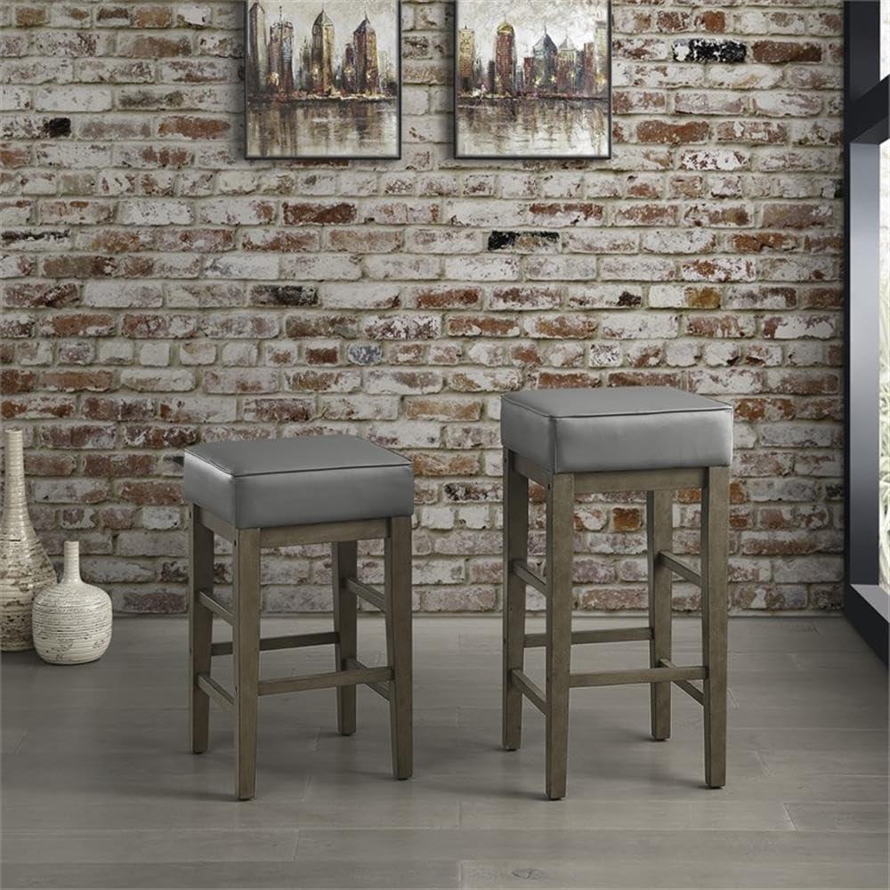Lexicon Lexicon Wrigley Counter Height Stool (Set of 2), 26\" SH, Gray