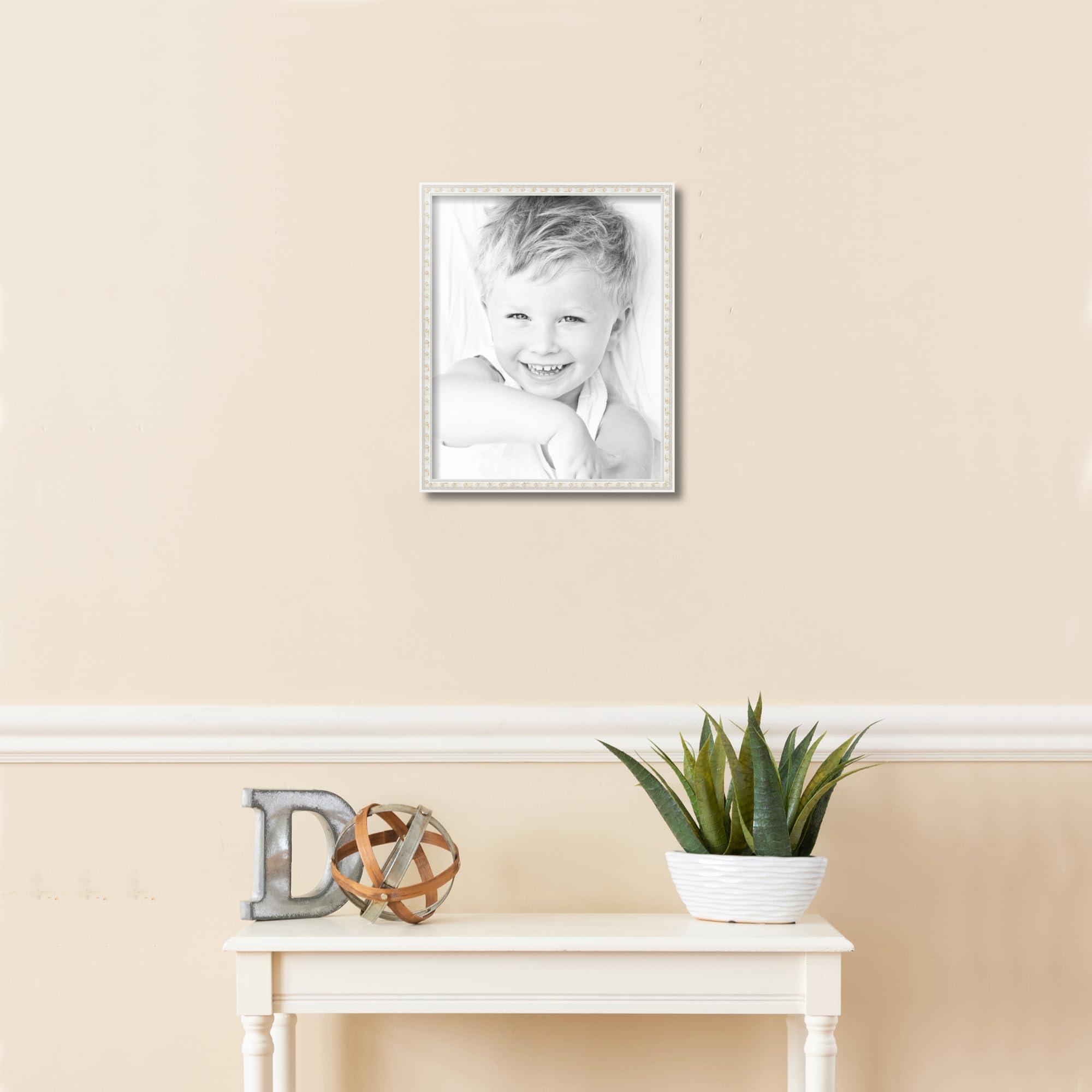 ArtToFrames ArtToFrames 13x16 Inch White Picture Frame, This 0.75 Inch Custom Poster Frame is White - Comes with Regular Glass and Corrugated Backing (2WOM5125-13x16)