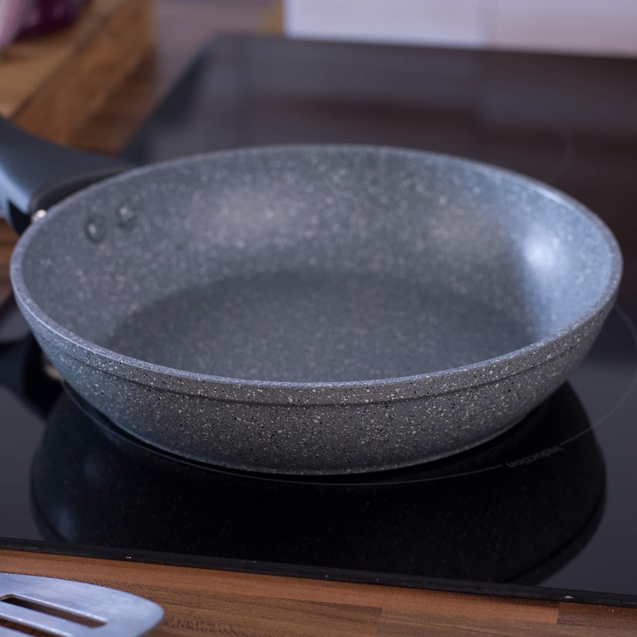 Salter Salter BW02762 Marble Collection Forged Aluminium Non Stick Frying Pan, 20 cm, Grey