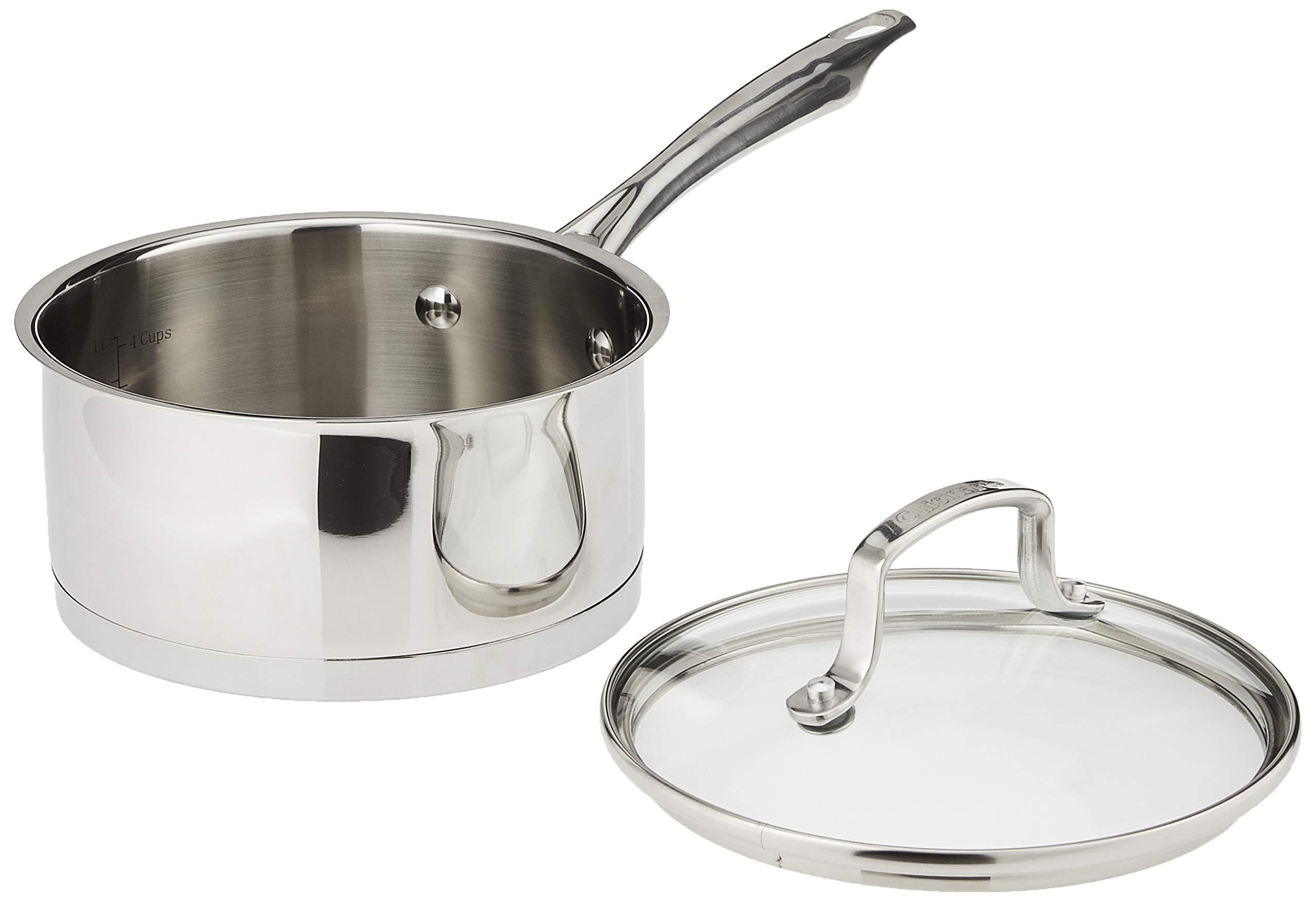 Cuisinart Cuisinart Professional Stainless Saucepan with Cover, 1.5-Quart, Stainless Steel,8919-16