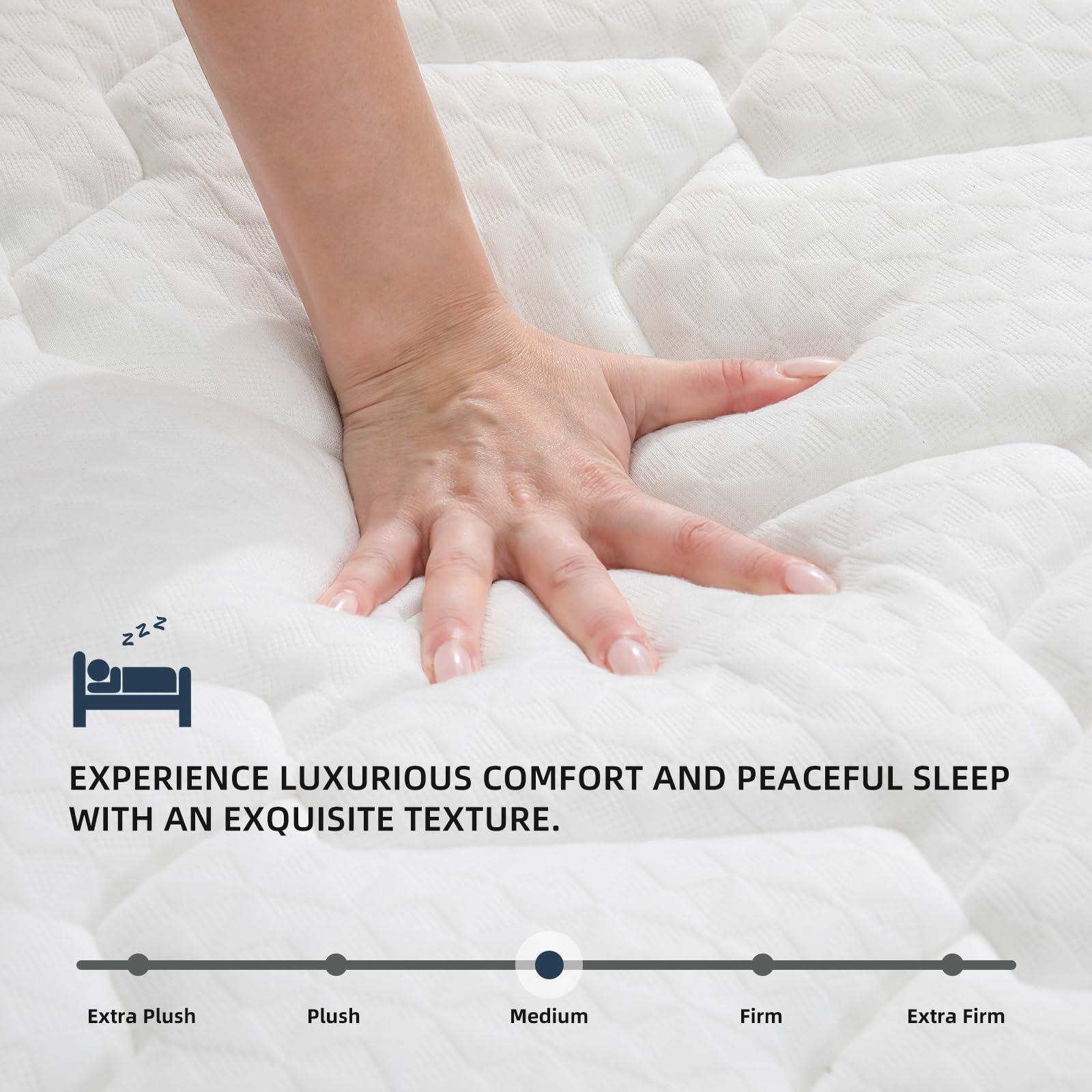 MOLBIUS MOLBIUS King Size Mattress | 12 Inch Hybrid Mattresses King in a Box | Medium Firm Memory Foam and Individual Pocket Springs | Fiberglass Free Bed Matress | Breathable | CertiPUR-US