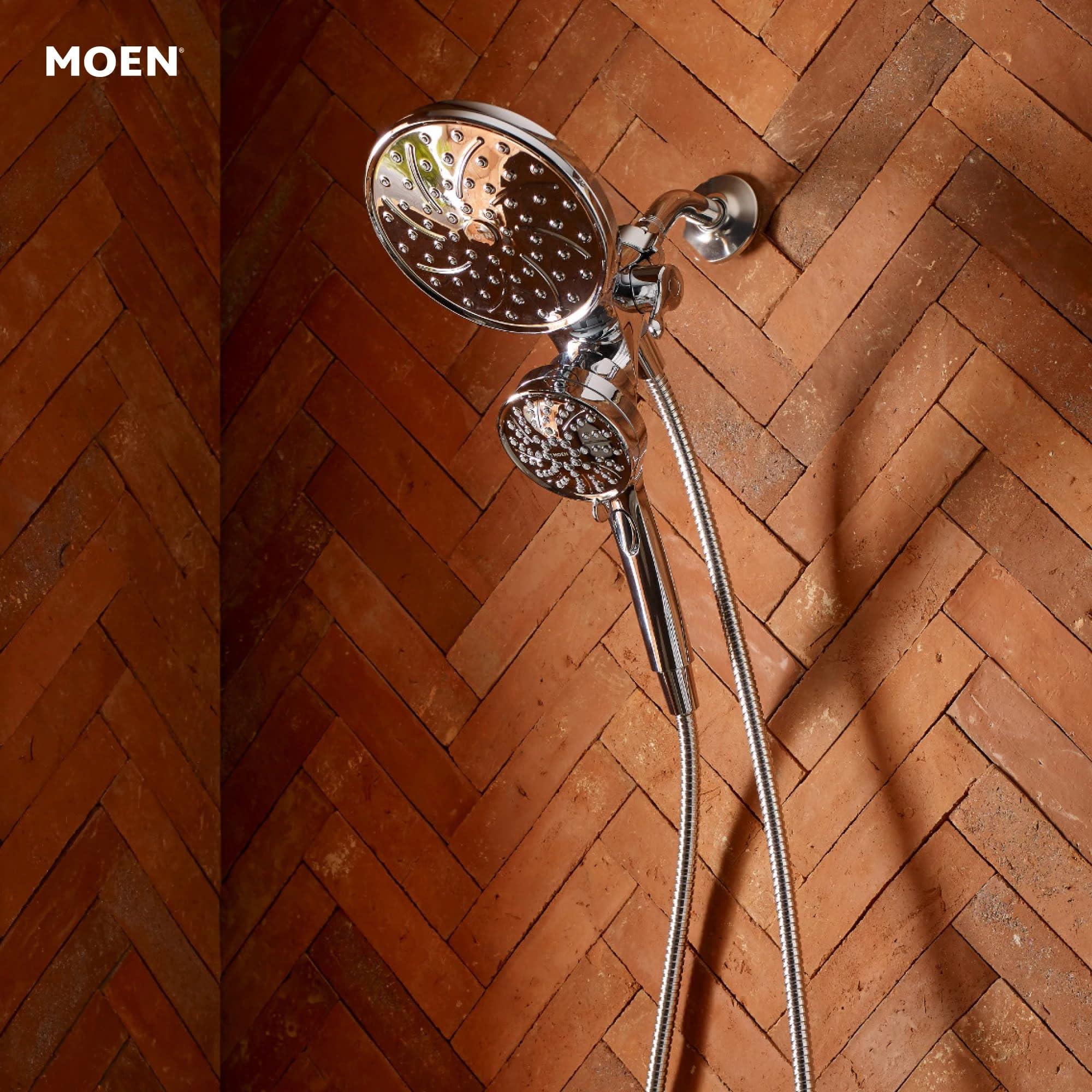 Moen Moen 26009 Tub Faucets and Accessories Magnetix 2.5 GPM Handheld/Rain Shower Head 2-in-1 Combo Featuring Magnetic Docking System, Chrome
