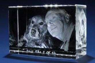 SolikoDeal SolikoDeal Personalized 3D Photo Engraving on Crystal Capture Your Memories Forever (Train, Large)