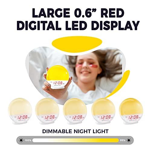 Westclox Westclox 71051 Sunrise Alarm Clock with Dimmable Nightlight & Restful Sunset/ Sunlight Simulator lamp for Bedroom