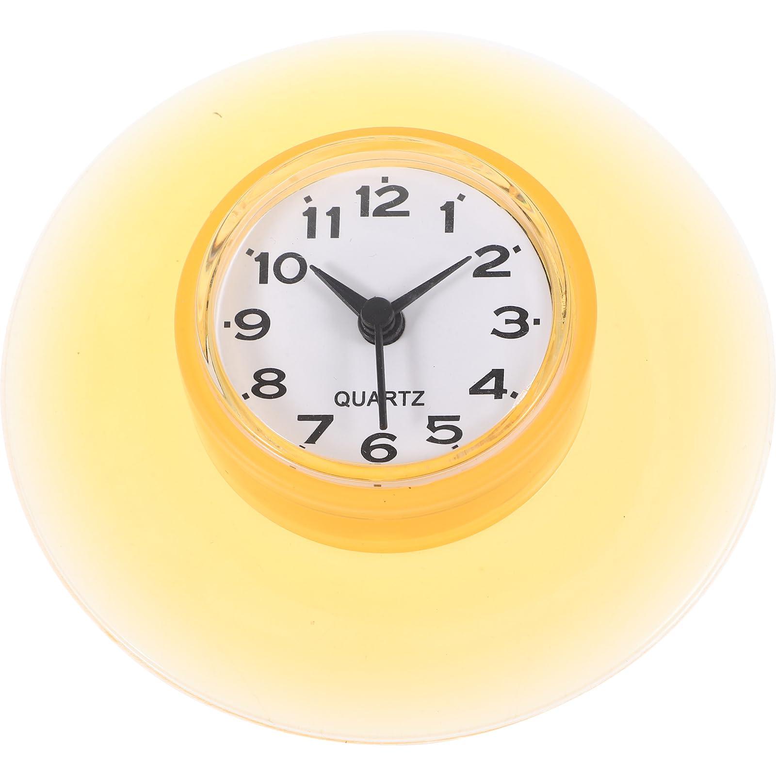 Luxshiny Luxshiny Bathroom Clock Cup Shower Clock for Kitchen and Bathroom Mirror Easy to Install No Battery Included