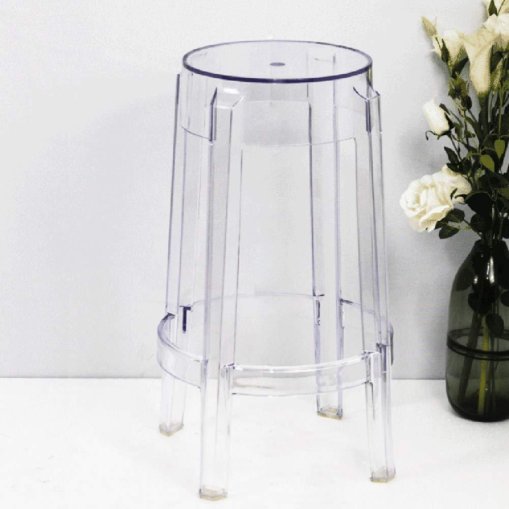 RXBFD Acrylic Transparent Bar Stool, Modern Minimalist High Stool, Plastic Dining Table Chair,for Kitchen | Breakfast | Counter | Conservatory | Caf | Pub