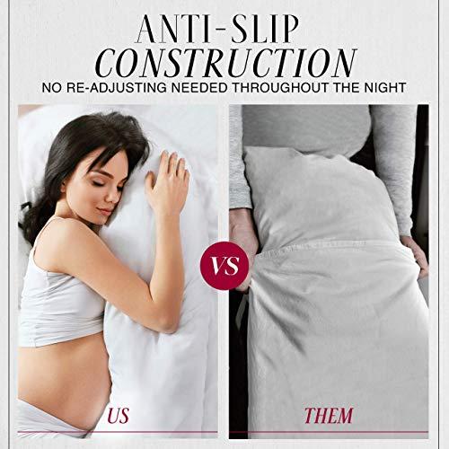 Italian Luxury Italian Luxury Body Pillow Cover - Soft 21\" x 60\" Microfiber Long Pillow Case w/ No Zipper - Fits 20\" x 54\" Pillow, Machine Washable, Black