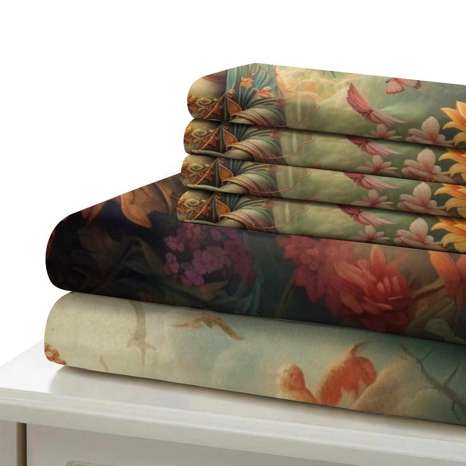 BUKISA BUKISA 3D Pattern Art Style Comforter Cover, Soft and Delipussycate Buddha Duvet Cover with Pillowcase, Cozy 3 Pieces Bed Set, Luxe Full203x228cm Bedding Set, for Kids Teens and Adults Bedroom