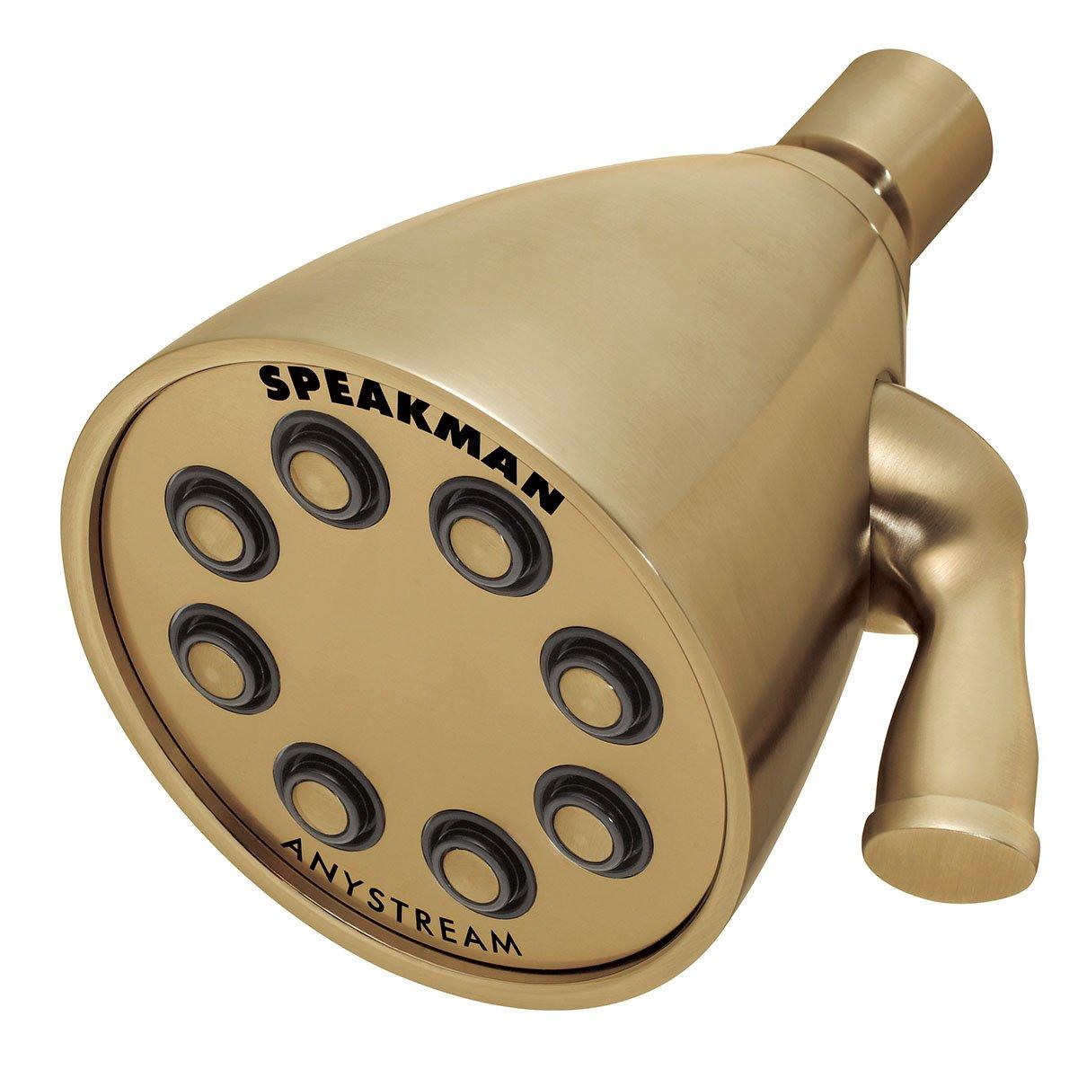 Speakman Speakman S-2251-BBZ Signature Icon Anystream High Pressure Adjustable Solid Brass Shower Head, Brushed Bronze