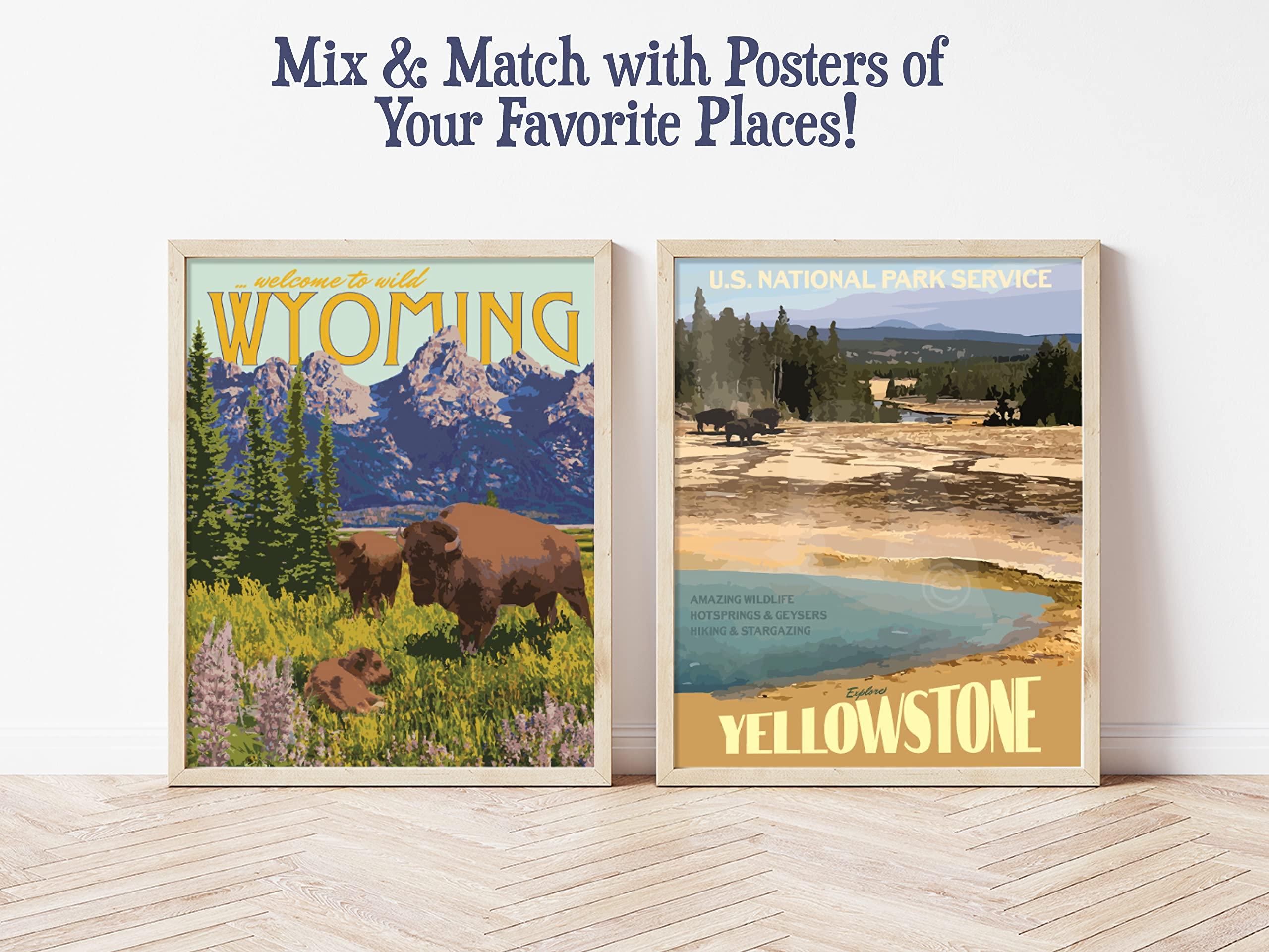 The Window West Yellowstone National Park Poster, Yellowstone National Park Geyser Print, Yellowstone Wyoming Art (Poster, Canvas) (Canvas, 18x24 Inches)