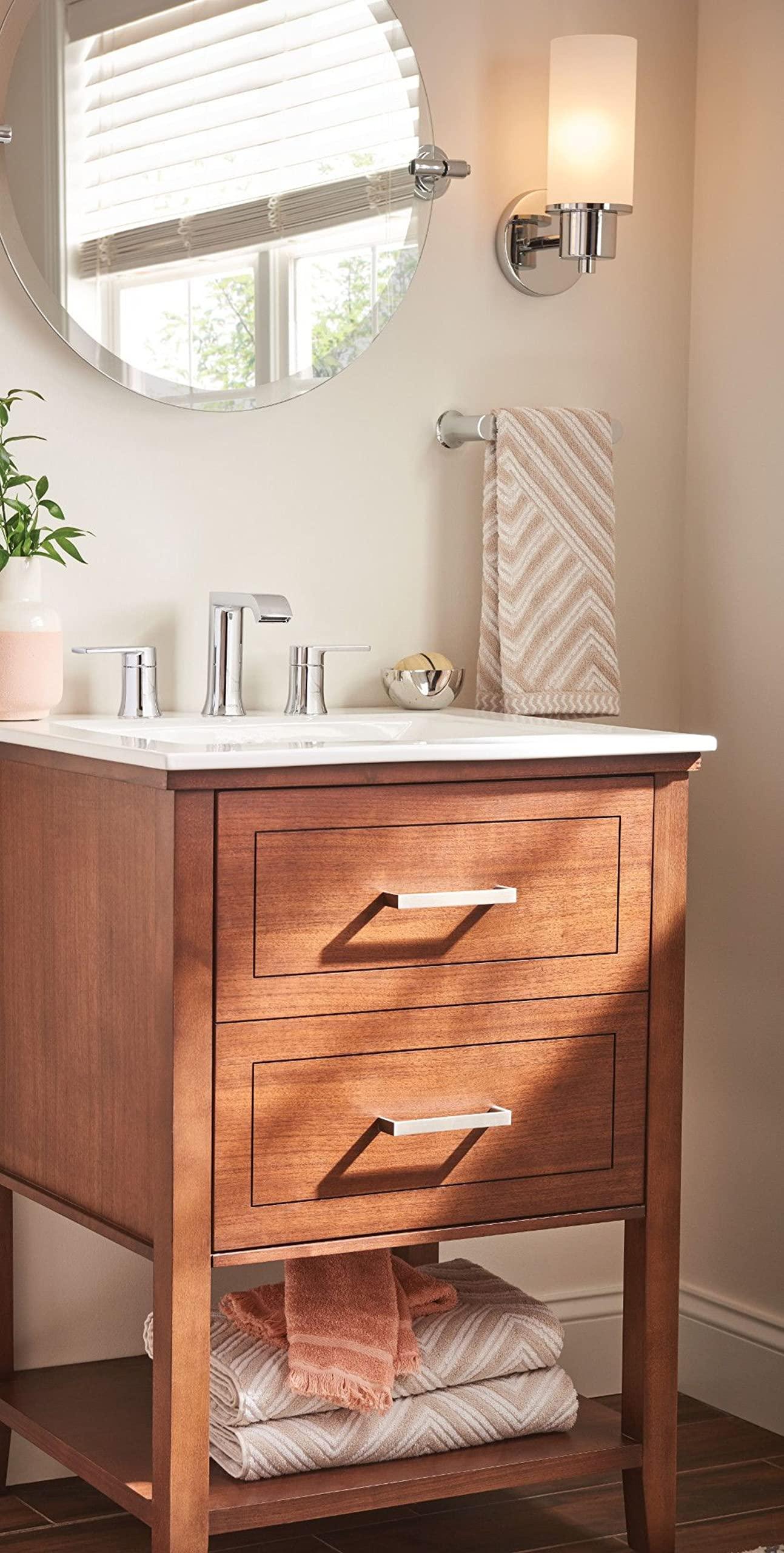 Moen Moen Genta LX Chrome Modern 6.8-Inch Length Hand-Towel Bar for Bathroom or Kitchen, BH3886CH