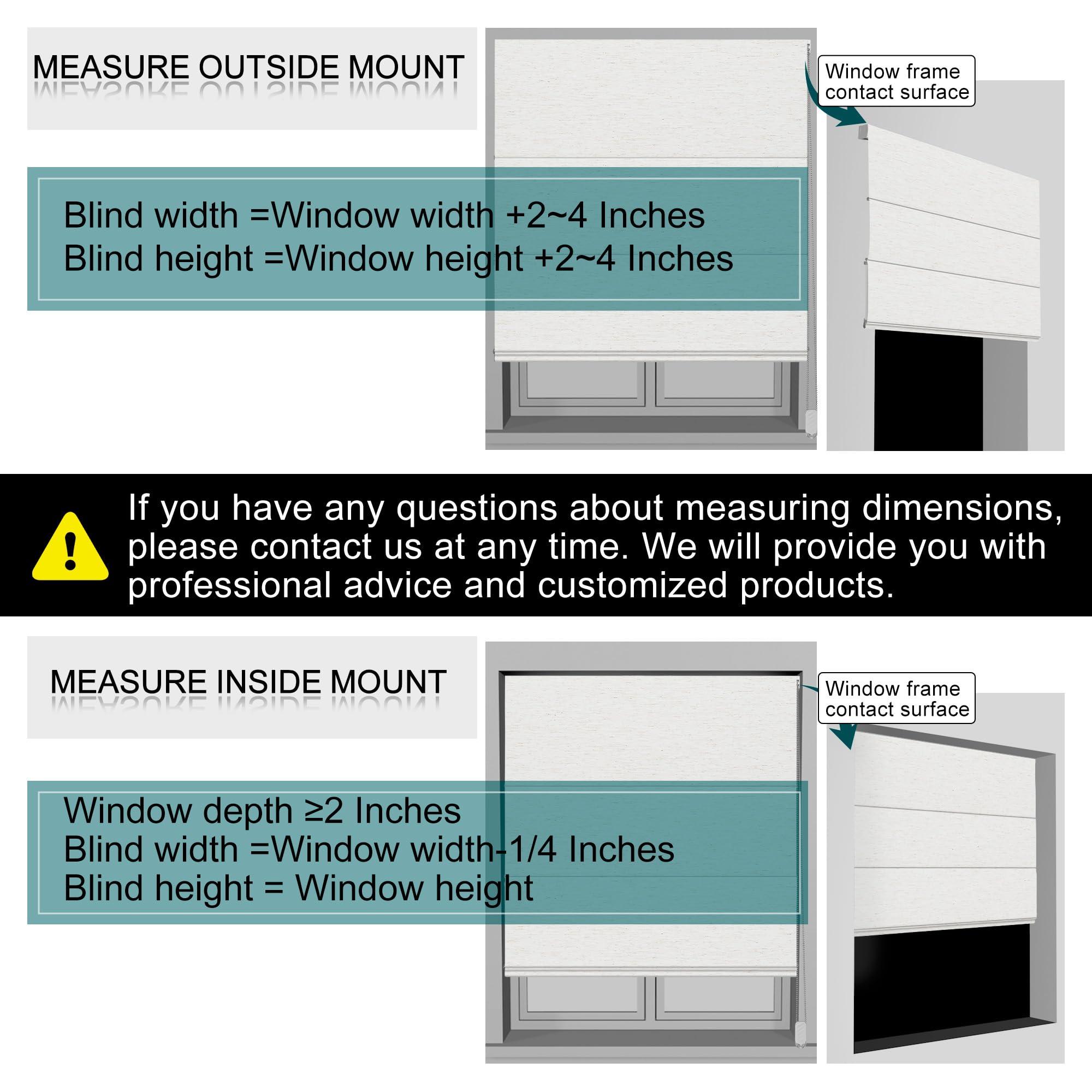 BERISSA BERISSA Blackout Roman Shades for Windows,Linen Roman Blinds,Room Darkening Thermal Insulated Pull Down Window Shades for Home Living Room Bedroom,Sand Brown,34" W x 66" H