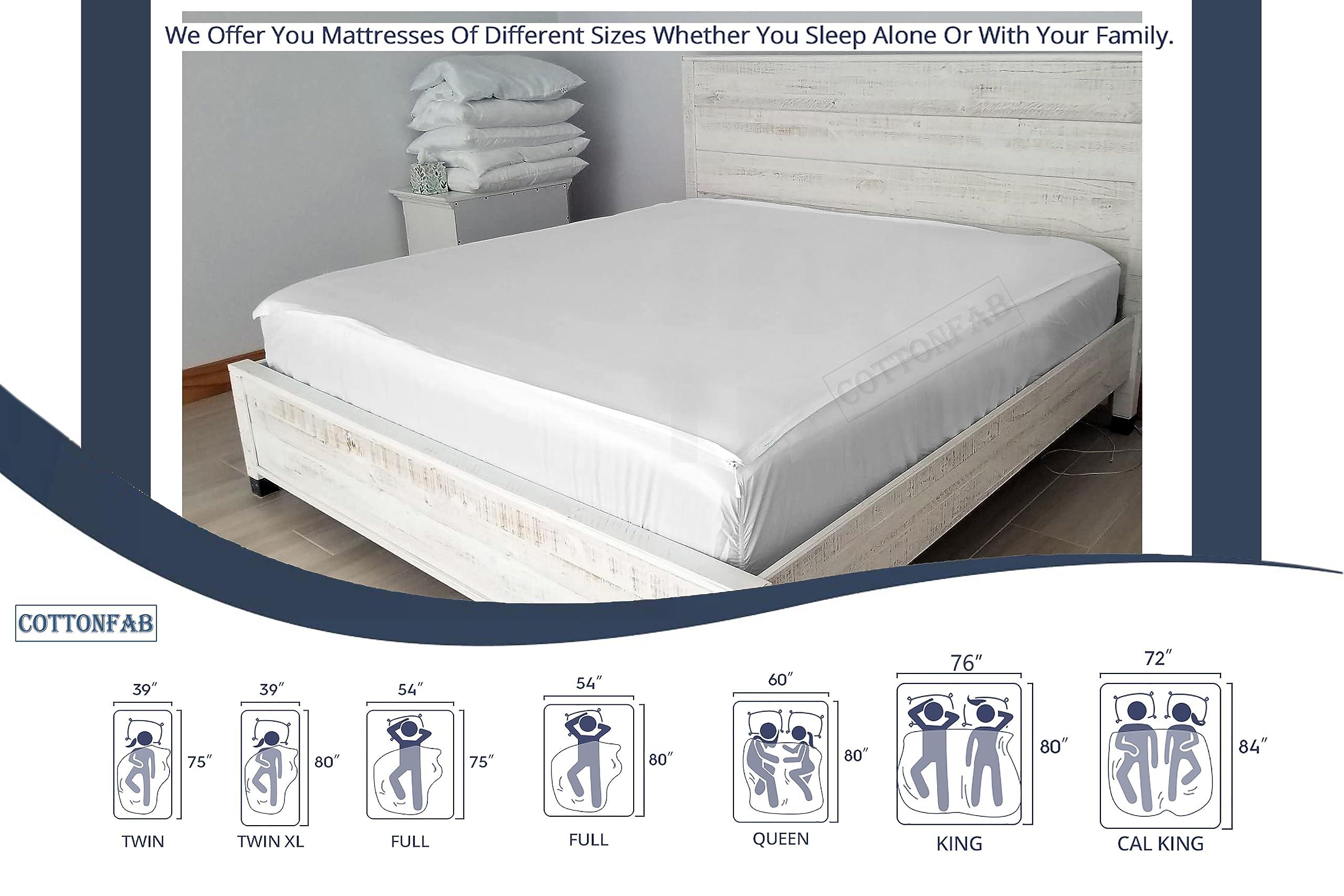 COTTONFAB CottonFab Zipper Fitted Sheets - Includes 1 Fitted Sheet Base & 2 Zip-On Sheets - Upto 16 in. Deep Pockets Full XL Size Zipper Sheets - Easy Use, Soft Sateen 600 TC Cotton Fitted Sheets - Lilec