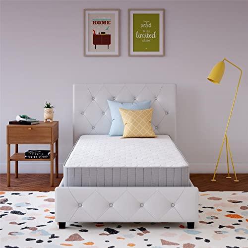 Signature Sleep Signature Sleep,Polyester Tranquility 6 Inch 2-Sided Flippable Bonnell Spring Coil Mattress, Twin Size,Medium GreenGuard Gold Certified,White