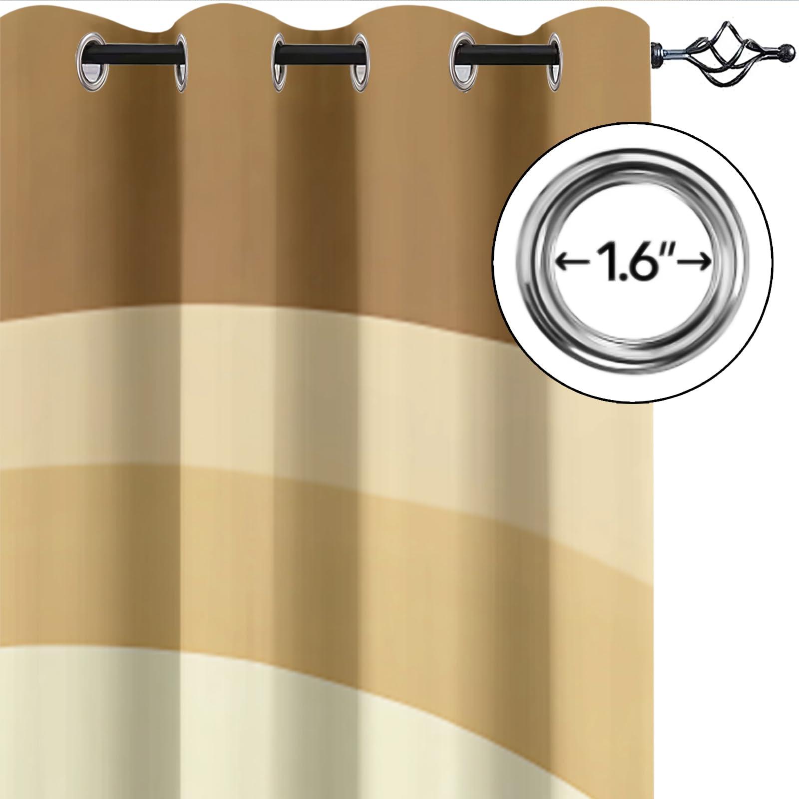 XAFIAUR XAFIAUR Rainbow Circle Art Blackout Curtains, Creative Circle Texture Curtain Panels for Bedroom - Grommet Thermal Insulated Room Darkening Curtains for Living Room 72" W x 72" L