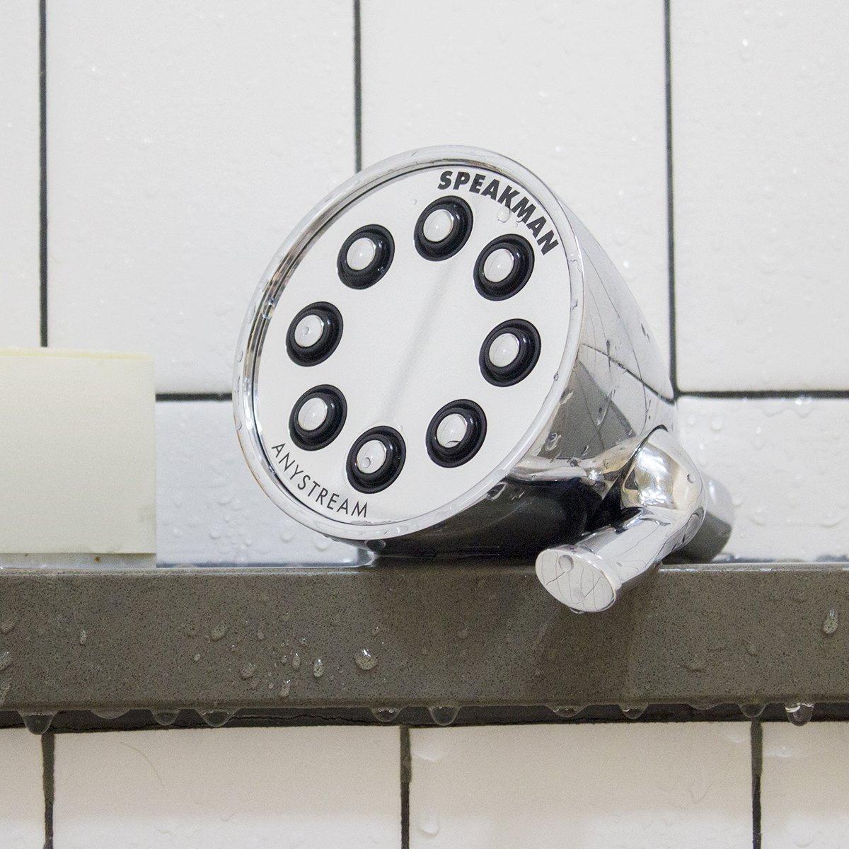 Speakman Speakman S-2251 Signature Icon Anystream Adjustable High Pressure Shower Head - 2.5 GPM Solid Brass Replacement Bathroom Showerhead, Polished Chrome