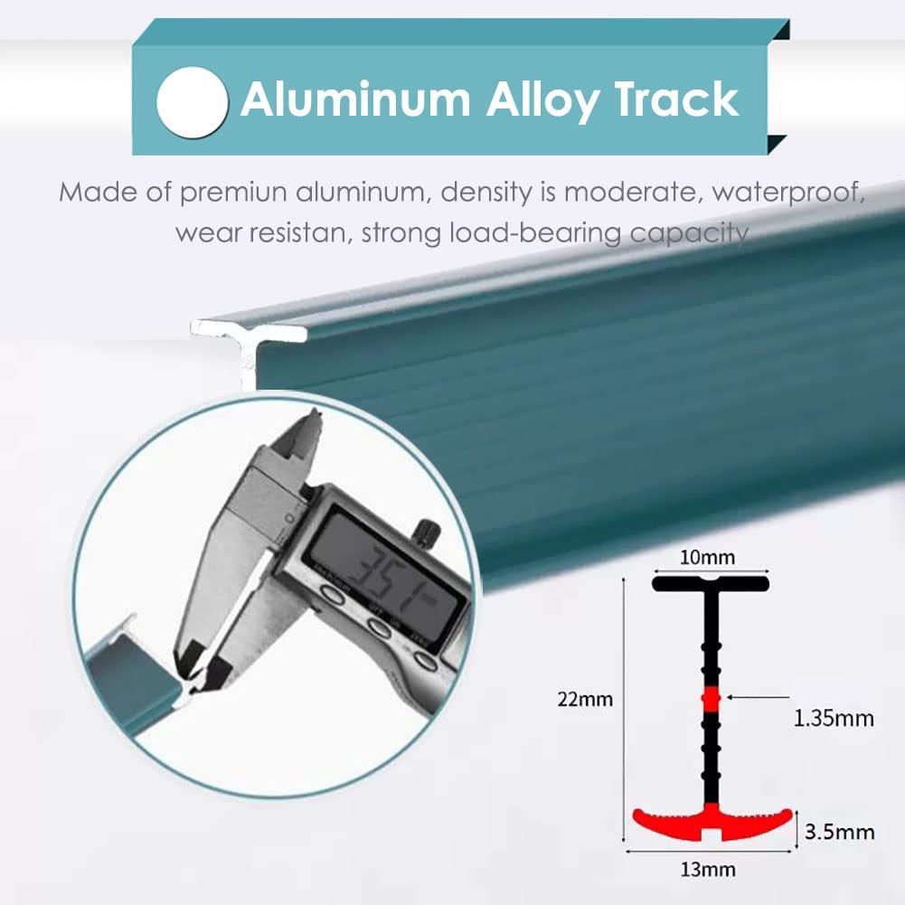 SRNSAEB SRNSAEB Curved Ceiling Curtain Track Bendable, 10 11.5 13 15 20 23 26 Ft Long, Aluminum Curtain Rod Room Divider for Partition/Home/Commercial (Color : Blue, Size : 1m/3.3ft)