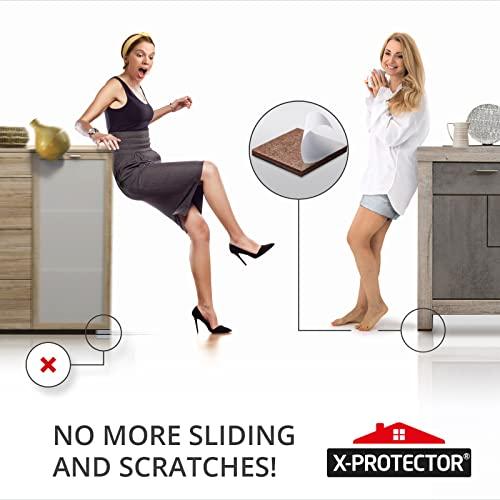 X-Protector X-PROTECTOR Non Slip Furniture Pads 24 Premium Furniture Grippers 1 1/2\"! Best SelfAdhesive Rubber Feet Furniture Feet Ideal Non Skid Furniture Pad Floor Protectors Keep Furniture in Place!