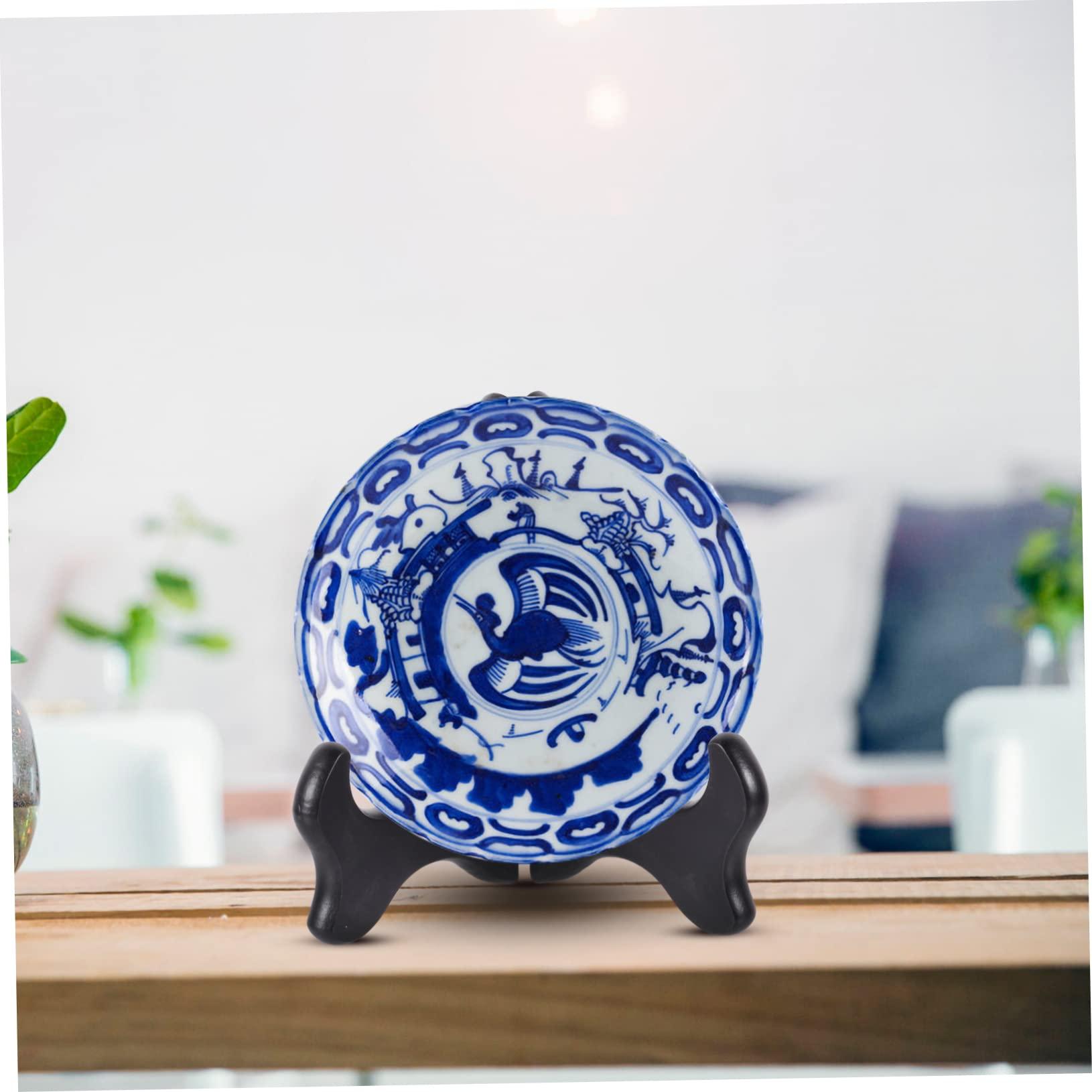 ULDIGI ULDIGI 5 Inches Wooden Plate Holder Display Stand Multi-Use Rack for Collector Books Plaques Awards 180Adjustable