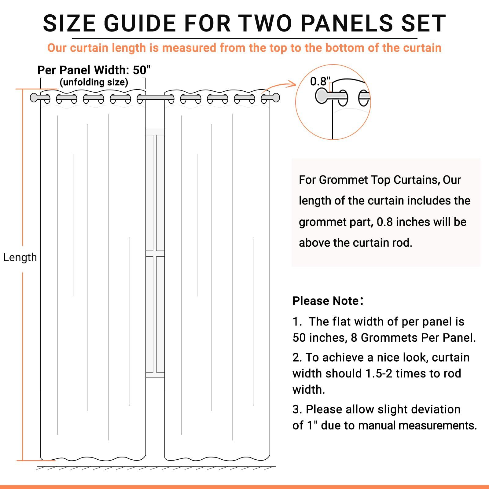100% Blackout Shield 100% Blackout Shield Linen Blackout Curtains for Bedroom, Thermal Insulated Curtains 96 Inch Length 2 Panels Set, Grommet Drapes for Living Room, 50 W x 96 L, Bright White