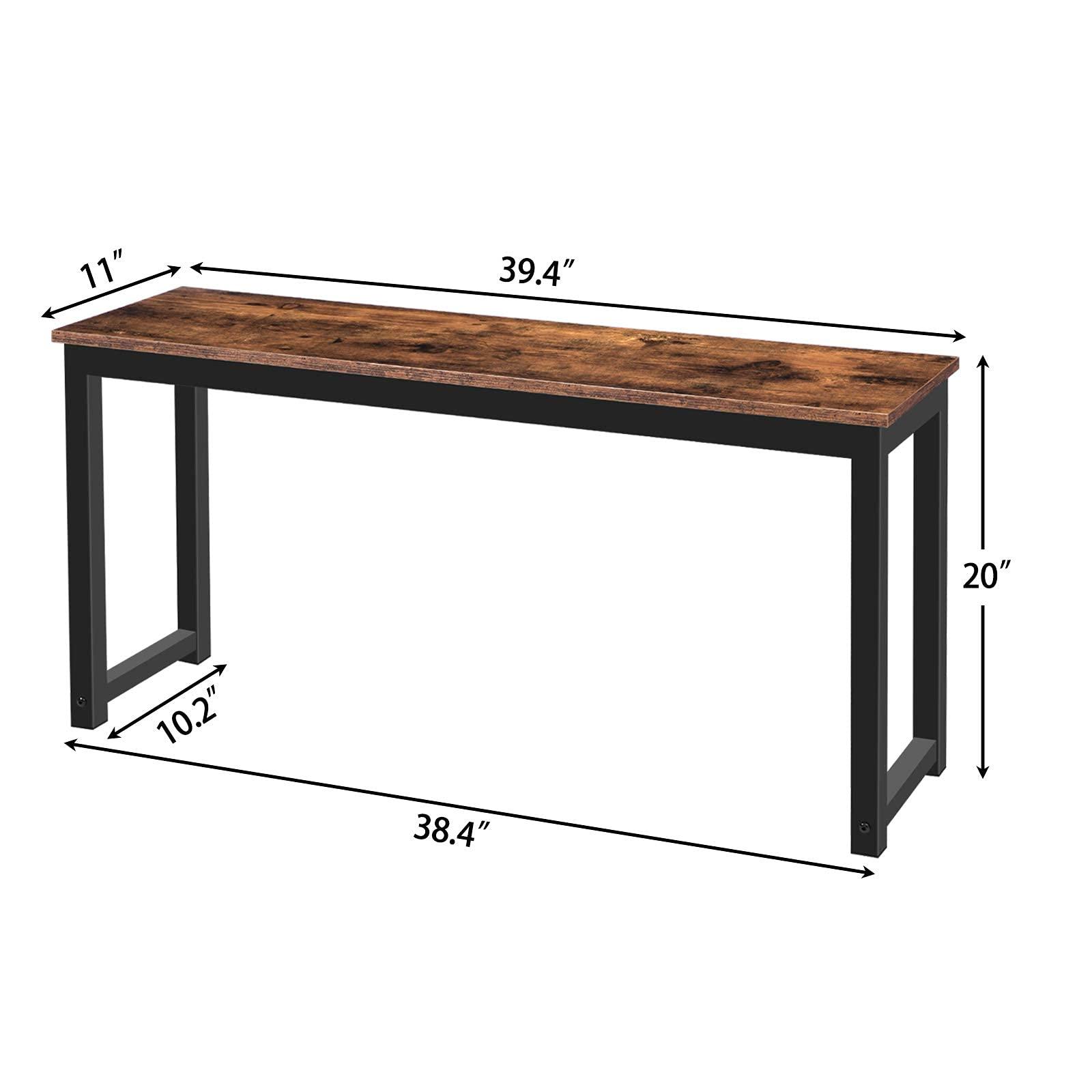HOOBRO HOOBRO Pair of 2 Benches and Dining Bench Bundle, Industrial Style Indoor Benches for Kitchen, Living Room, 39.4\" Upholstered Table Bench for Kitchen, Dining Room, Entryway BF01CD01-CB100CD01