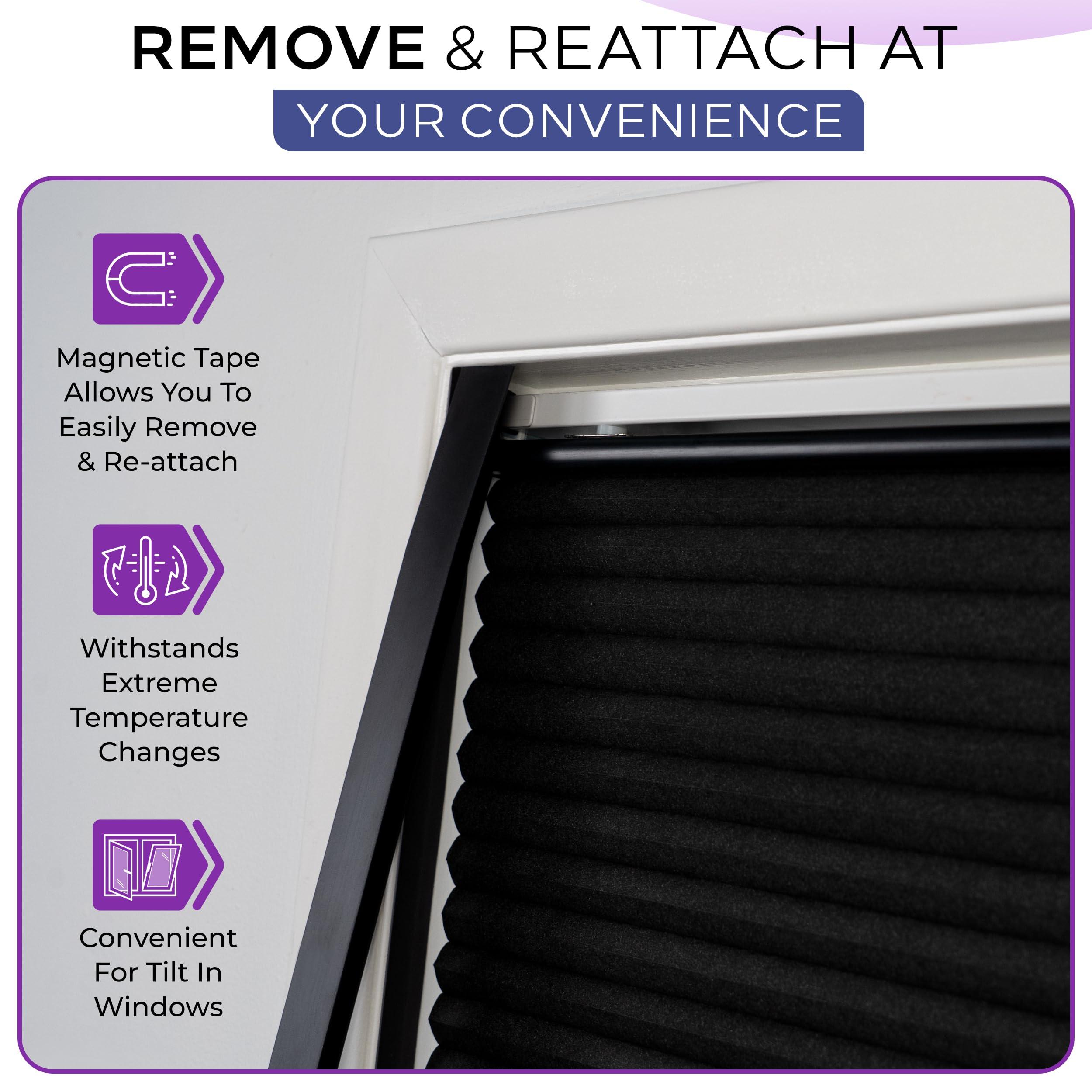 Sleepy Time Tracks Sleepy Time Tracks- Light Gap Blocker for Cellular and Window Shades. Effective at Light Blocking Along The Edges of Your Blackout Shades (72\" Black Removable)