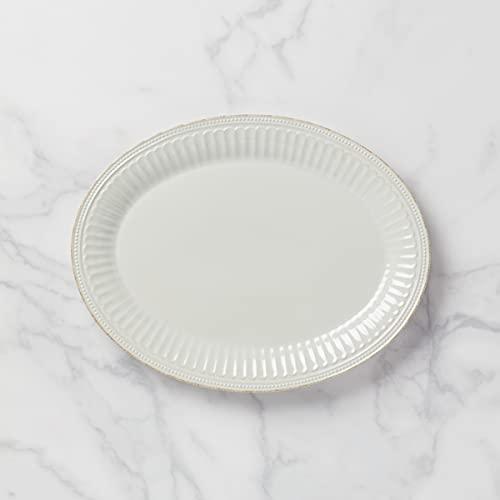 Lenox Lenox White French Perle Groove 16" Oval Platter, 4.30 LB