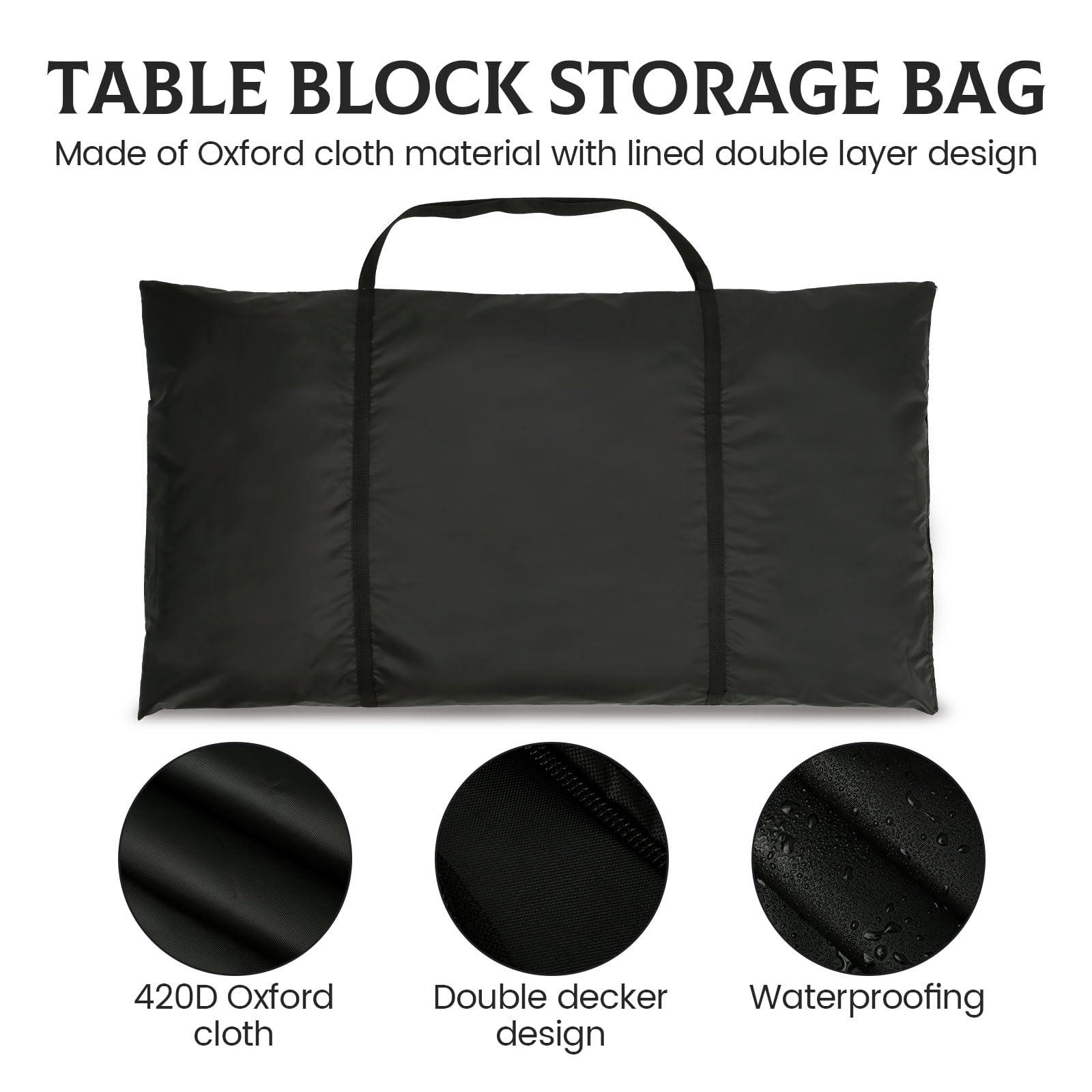 YLMFTNU Table Leaf Storage Bag Padded, Waterproof Table Leaf Cover with Zipper and 2 Shoulder Straps, Scratch Resistant Dining Table Cover for Storage and Keep Your Table Leaf Safe